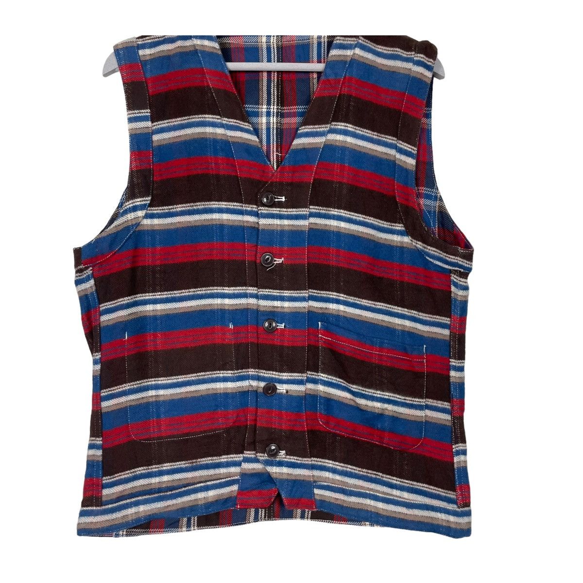 Global Work × Japanese Brand × Toyo Enterprises 💥NATIVE STYLE BUTTON VEST Size US L / EU 52-54 / 3 - 5 Thumbnail