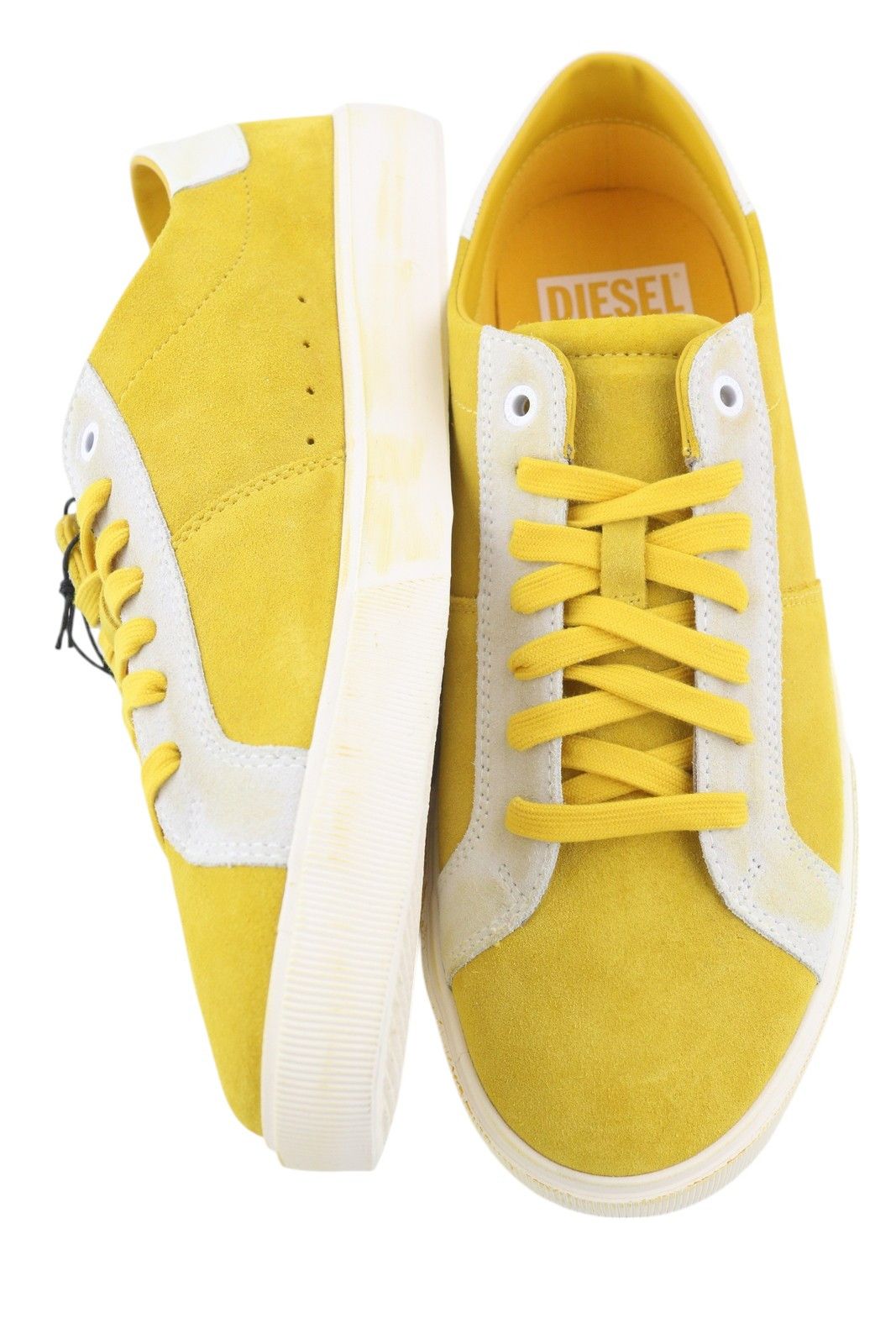 Diesel S-Mydori LC Men Sneakers EU44.5 Yellow Suede Leather 41131 Size US 11.5 / EU 44-45 - 7 Thumbnail