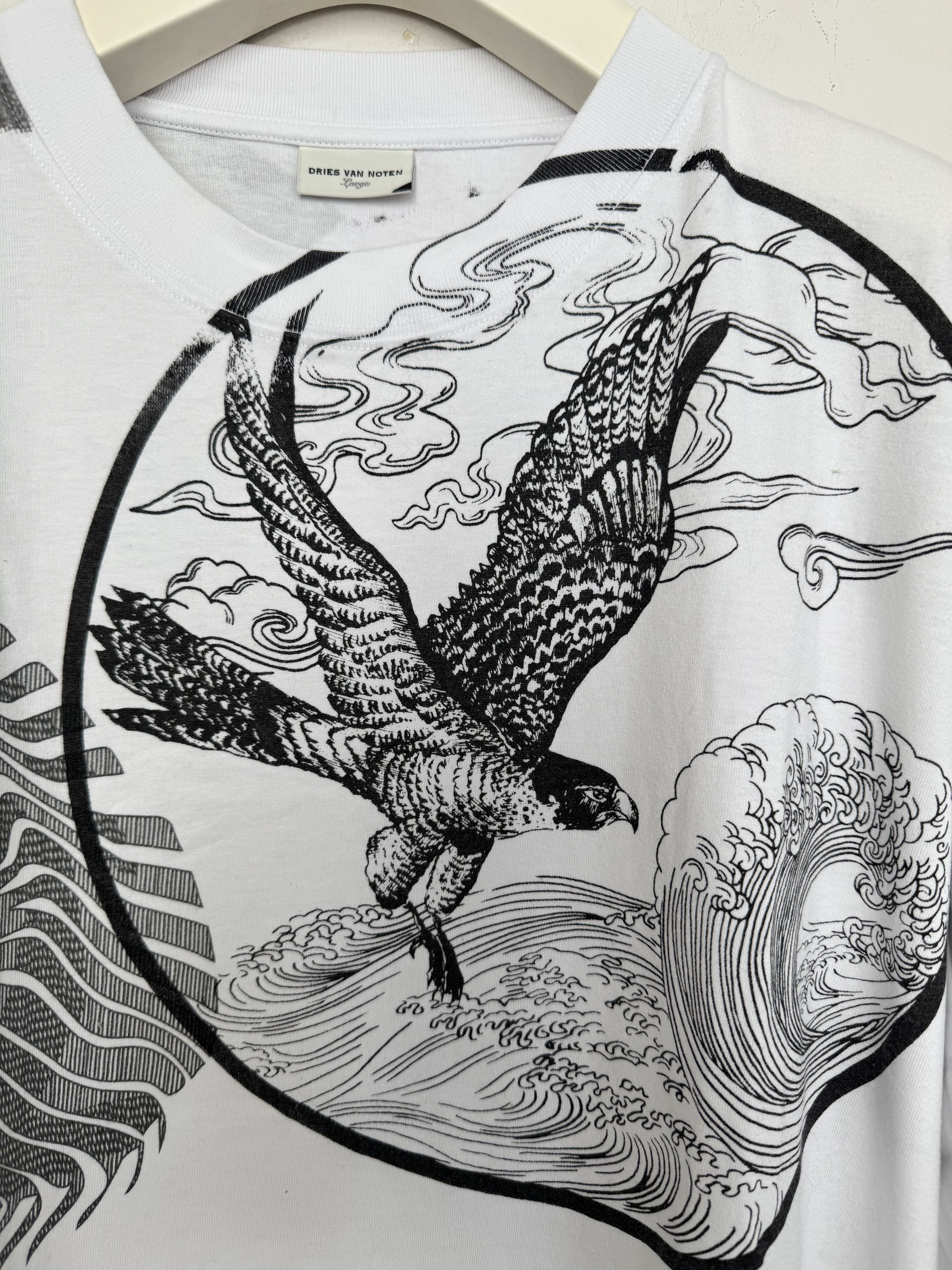 Dries Van Noten Hertz Regular Eagle Tshirt Size US L / EU 52-54 / 3 - 3 Thumbnail