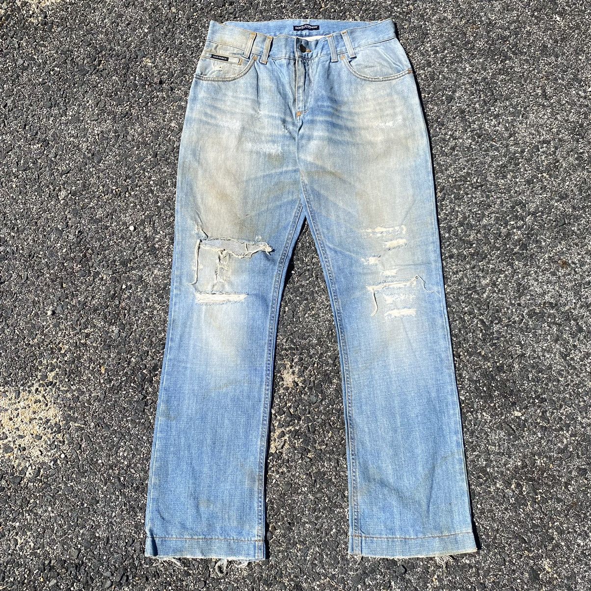 Dolce & Gabbana Vintage Dolce & Gabbana Distressed Denim Jeans Size US 33 - 1 Thumbnail