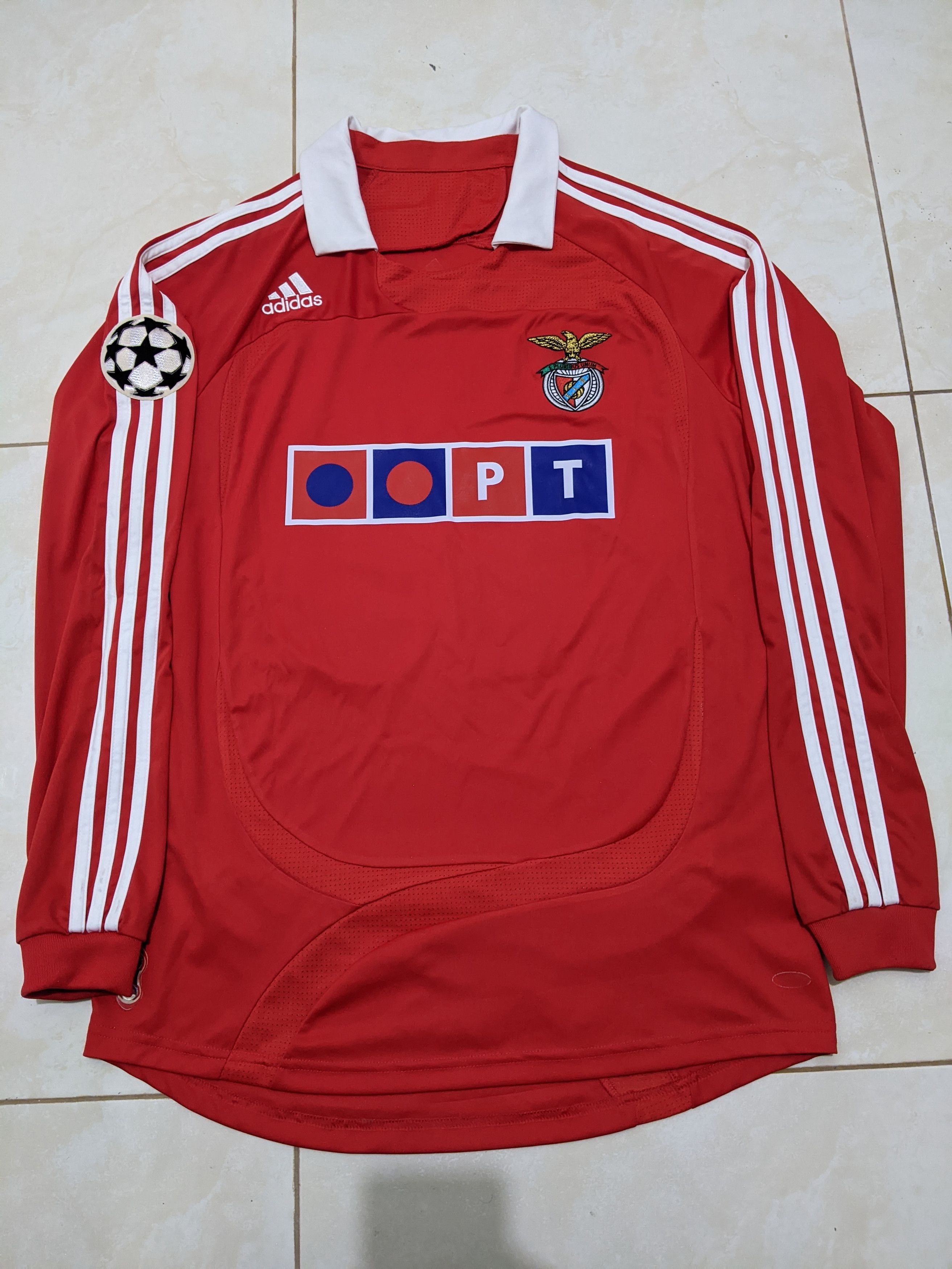 Adidas Benfica home 2007 UCL RUI COSTA Jersey football shirt Size US L / EU 52-54 / 3 - 1 Thumbnail