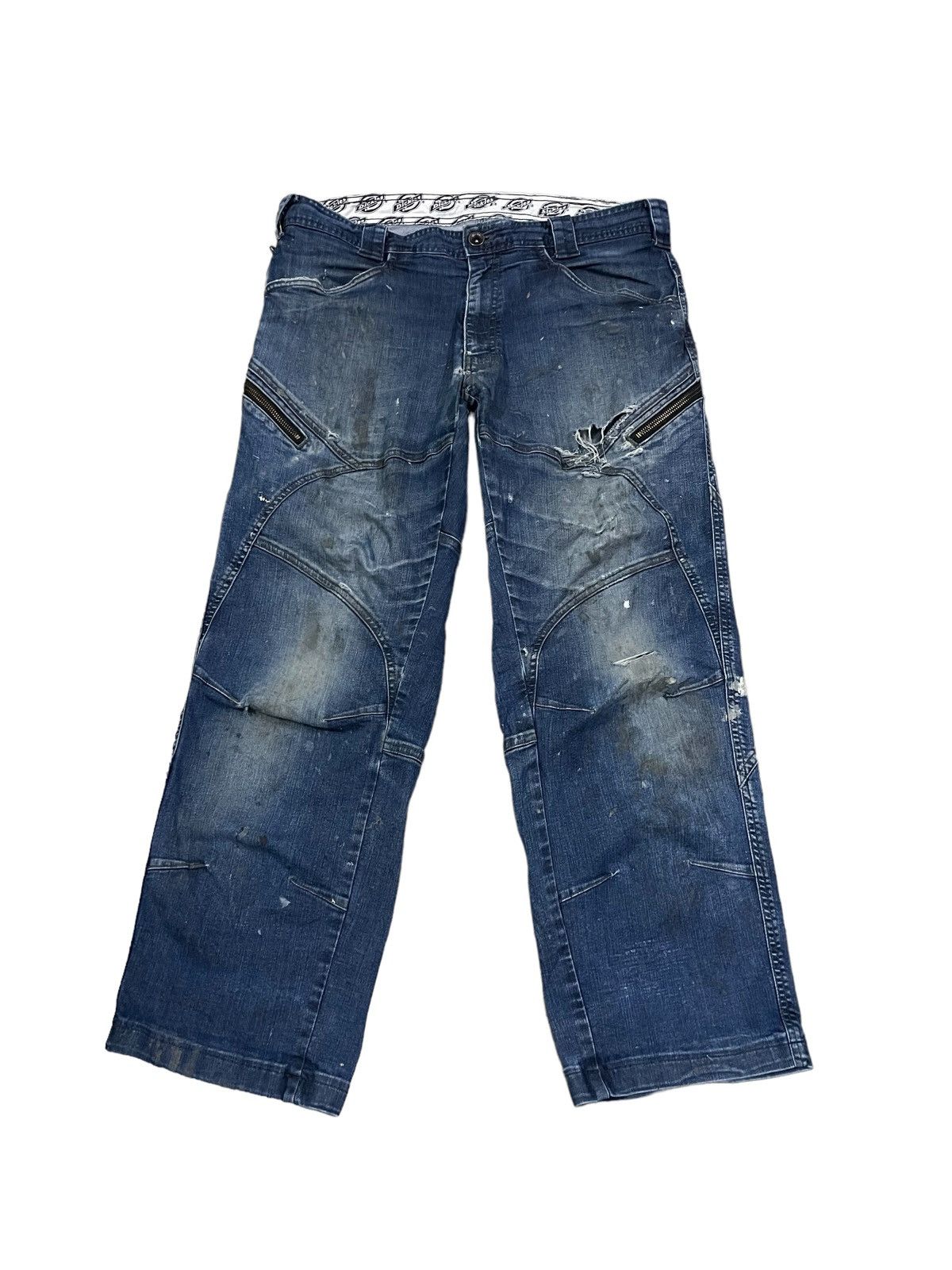 Dickies Dickies Paint Splatter Multipocket Distressed Baggy Jeans Size US 36 / EU 52 - 2 Thumbnail