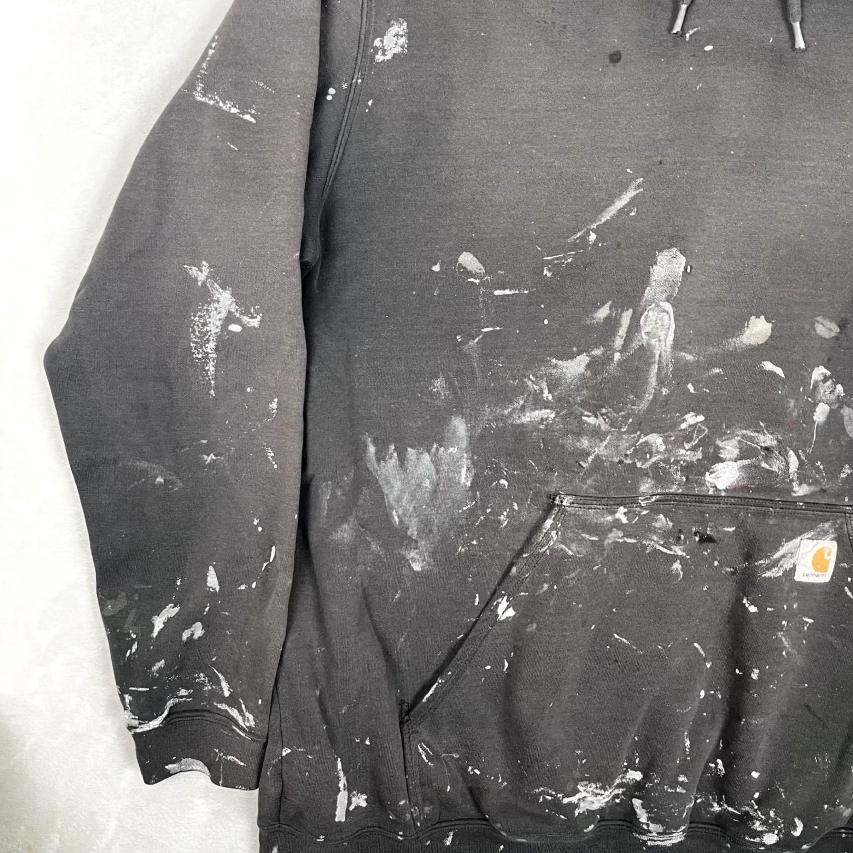 Carhartt Carhartt Hoodie Sweatshirt Mens XL Tall Original Fit Arm Spell Out Paint Thrash Size US XL / EU 56 / 4 - 2 Thumbnail