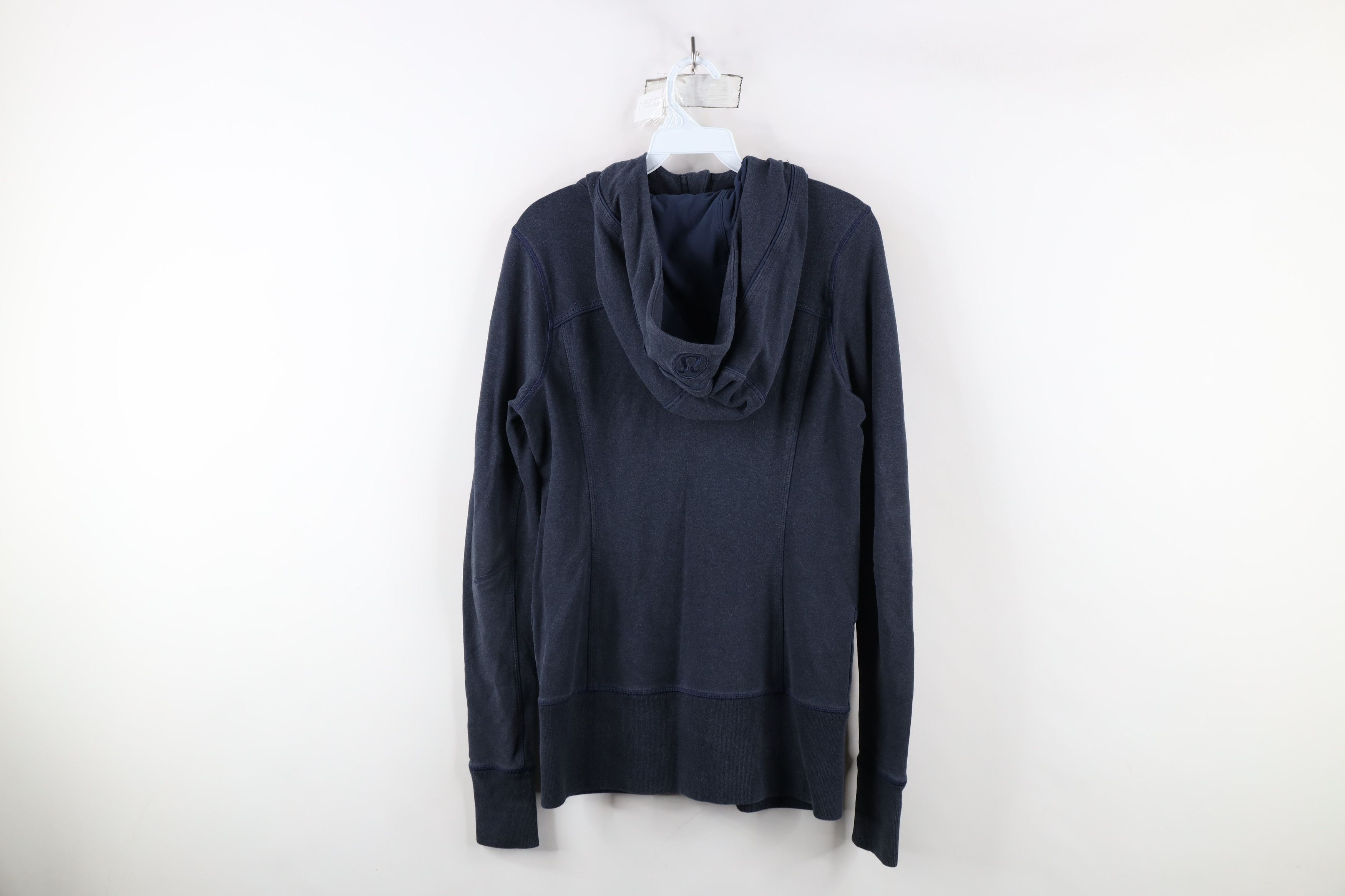 Lululemon × Vintage Lululemon Faded Full Zip Scuba Hoodie Sweatshirt Dark Blue Size M / US 6-8 / IT 42-44 - 10 Thumbnail