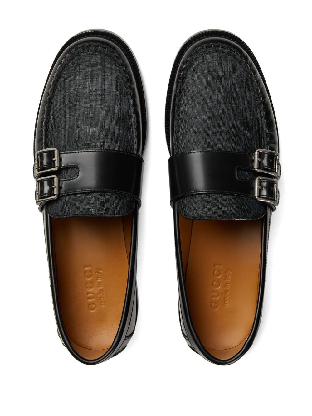 Gucci o1mt1gz0225 Buckle Loafers With GG in Black Size US 7 / EU 40 - 4 Thumbnail