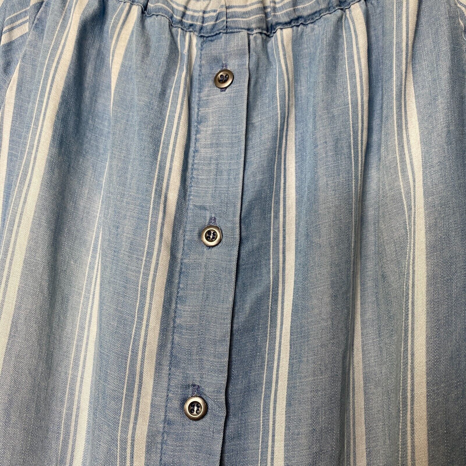 Other Billy T Blue White Stripe Linen Off Shoulder Tie-Sleeve Top Size XS / US 0-2 / IT 36-38 - 11 Thumbnail