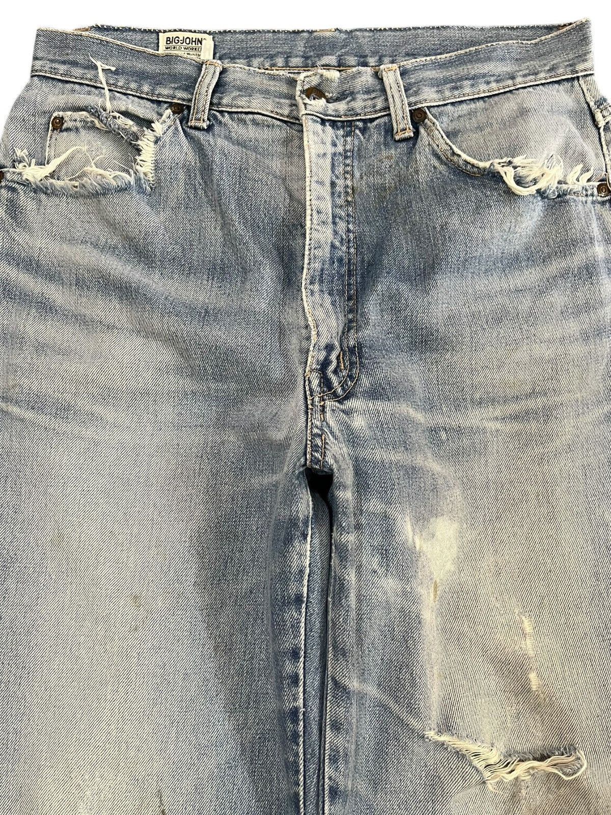 Beauty Beast × Big John × If Six Was Nine Vintage Big John Baggy Faded Denim Size US 32 / EU 48 - 2 Thumbnail