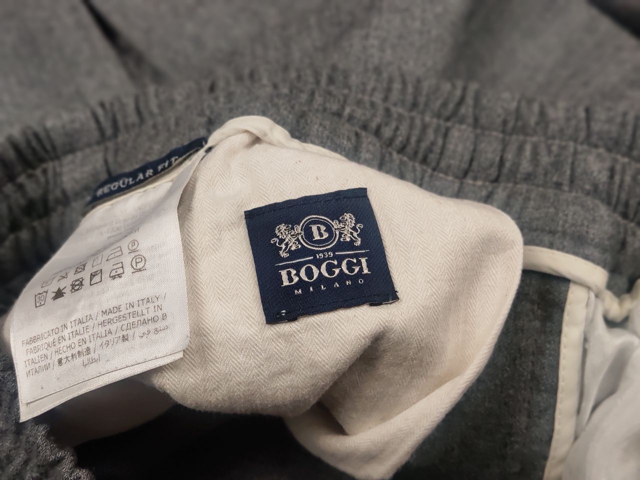 Boggi Boggi Milano Italy Design Classic trousers fine gray resti Size US 31 - 17 Thumbnail