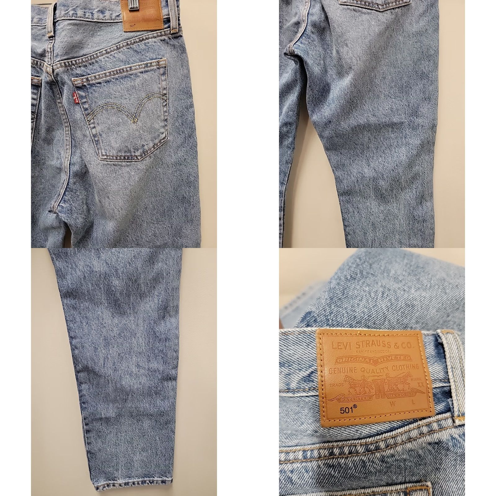 Levi's Levi's 501 Jeans Women's Blue Denim 31x30 Regular Inseam 5-Pocket Patchwork Pants NWT Vintage-Free Molded 501 Series Size 24" / US 00 / IT 34 - 9 Thumbnail