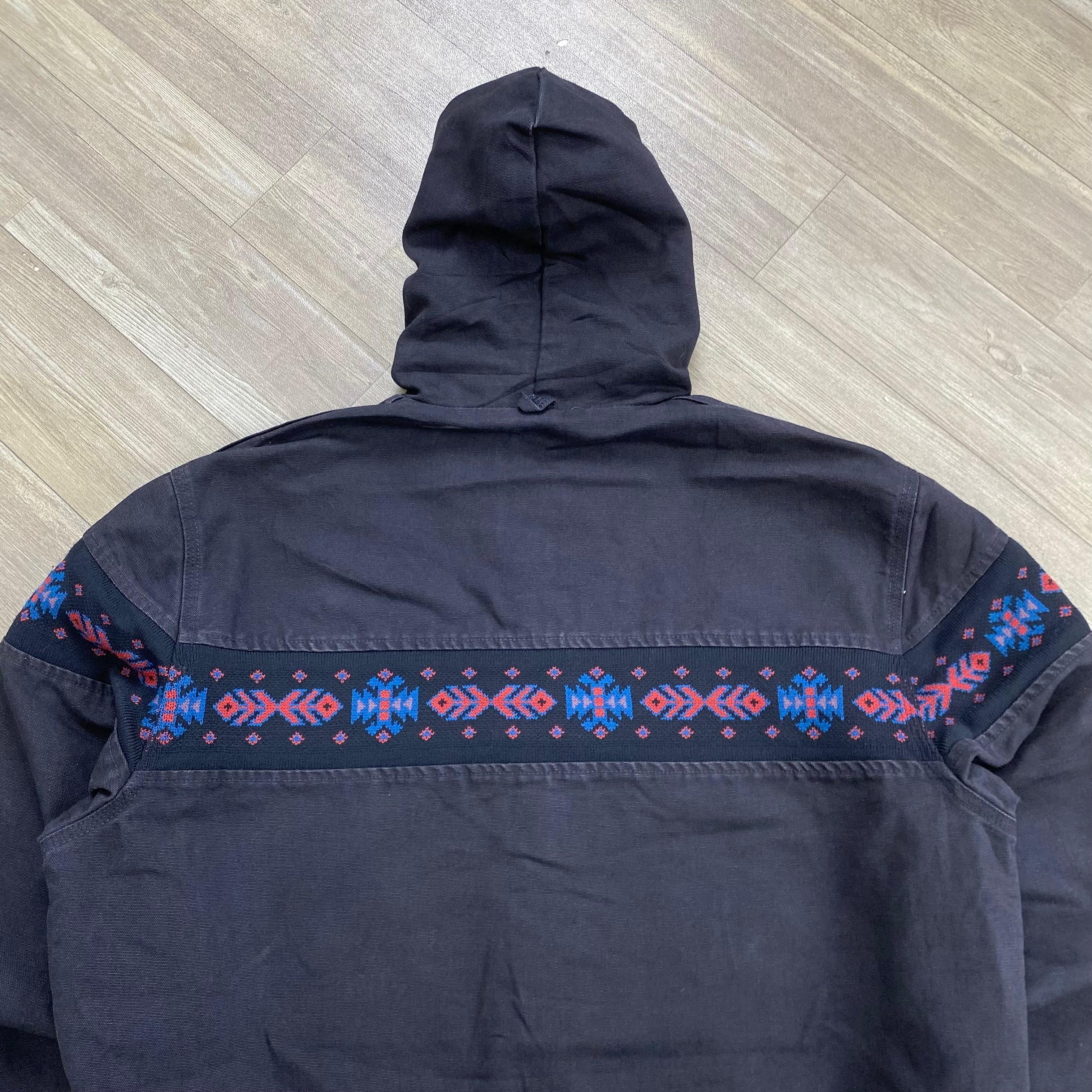 Carhartt Vintage💥 90s Carhartt Aztec USA J0005 Actived Hooded Jacket Size US L / EU 52-54 / 3 - 13 Thumbnail