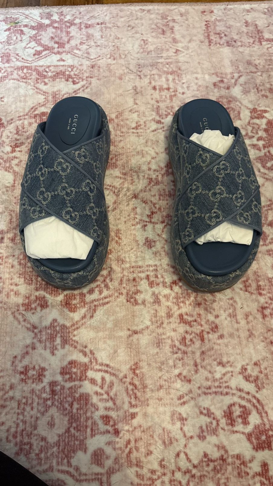 Gucci Gucci Denim Sandals Sz 37 Size US 7 / IT 37 - 2 Thumbnail