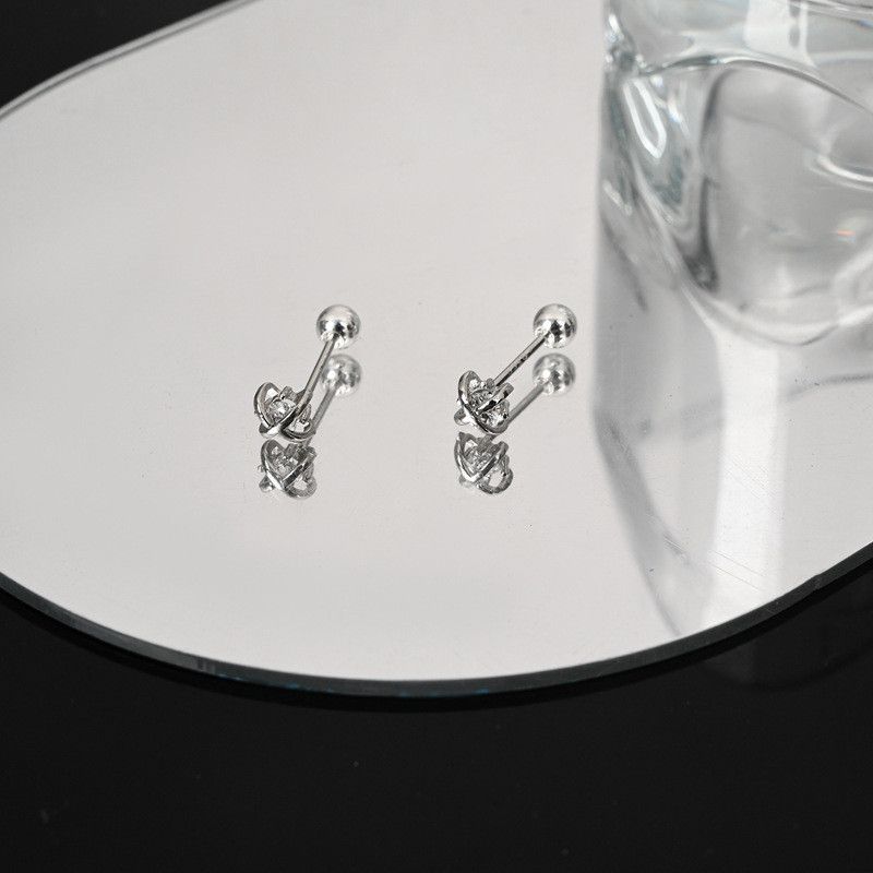 Jewelry Retro Earrings One Pairs Chrome Jewelry Size ONE SIZE - 2 Thumbnail