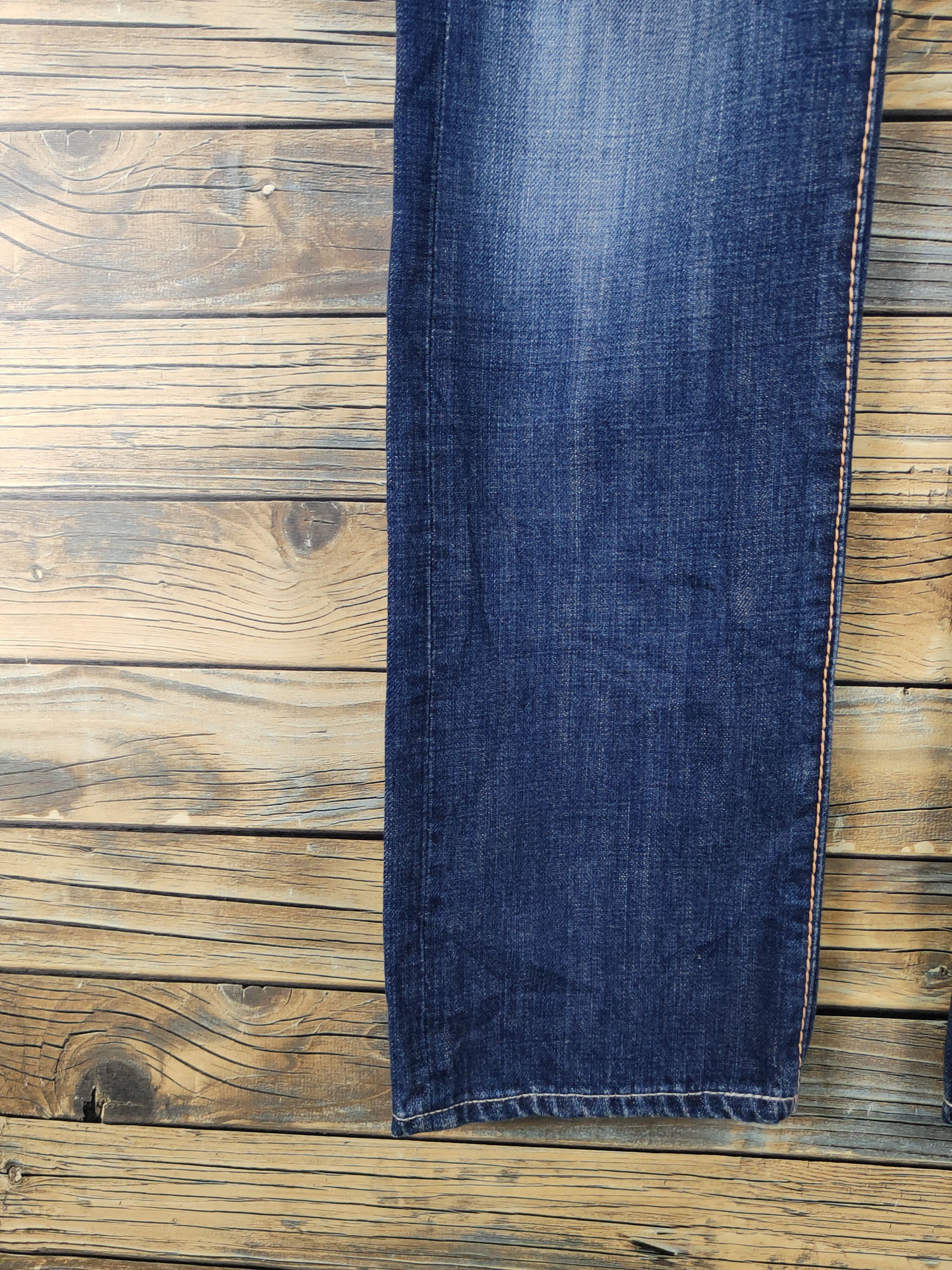 Japanese Brand Et Boite Dark Blue Distressed Ripped denim Jeans #W2058 Size 28" / US 6 / IT 42 - 4 Thumbnail