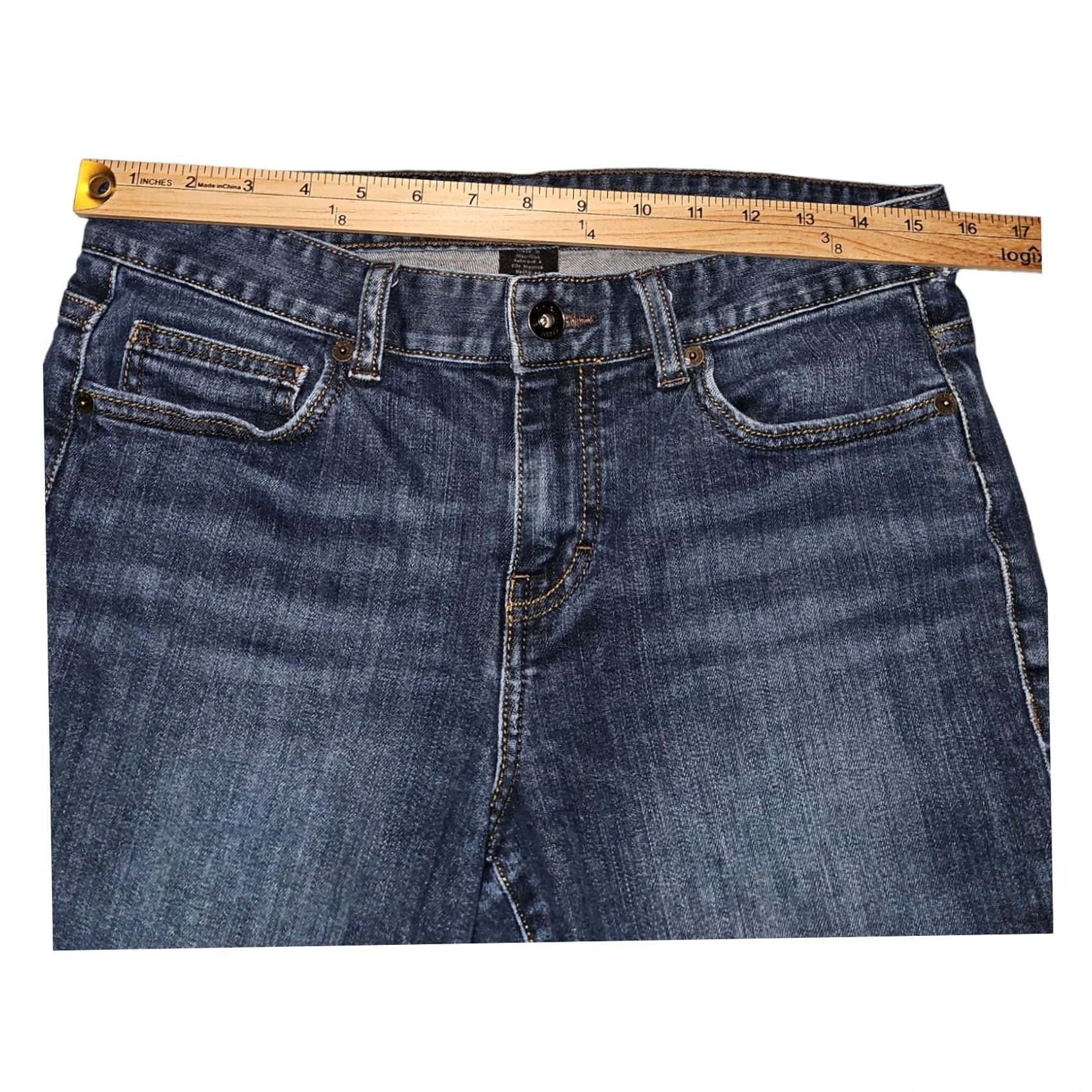 Calvin Klein VINTAGE Calvin Klein Jeans Skinny Blue Denim Embroidered 5-Pocket Regular Womens Size 29 32x30 Hipster Preppy Rise Low-Custom Quirk de Size 29" - 4 Thumbnail