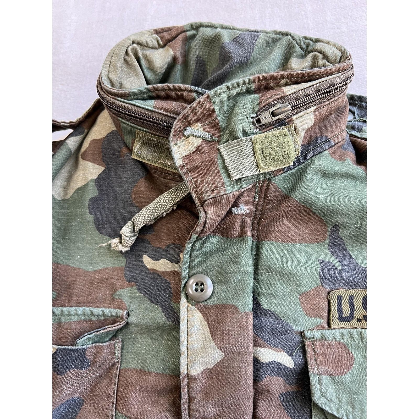 Alpha Industries Vintage US Army Jacket Mens Small M65 Woodland Camo Cold Wea Size US S / EU 44-46 / 1 - 5 Thumbnail