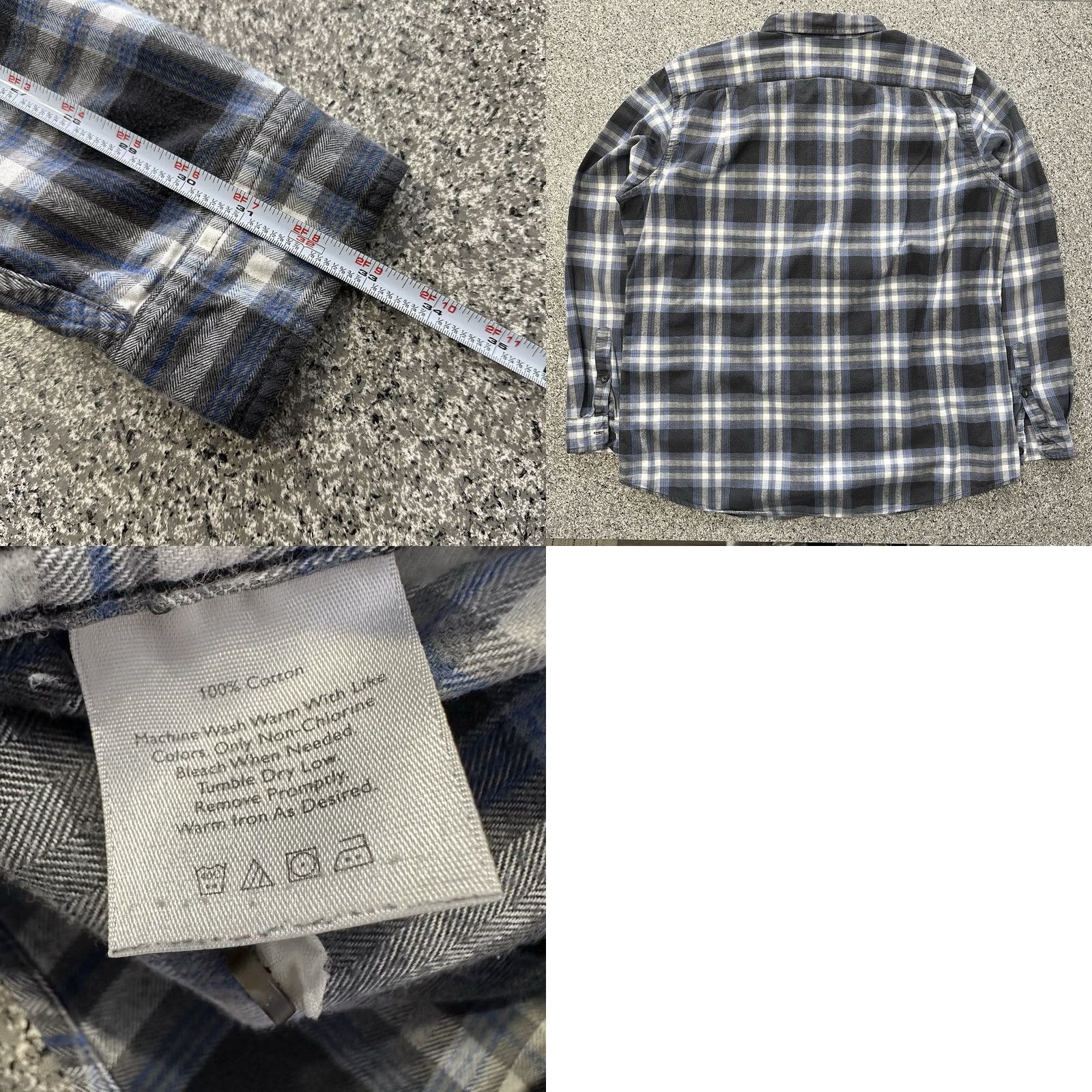 Eddie Bauer Eddie Bauer Flannel Shirt Mens XLT Tall Relaxed Fit LS Button Up Grey Blue Plaid Size US XL / EU 56 / 4 - 8 Thumbnail