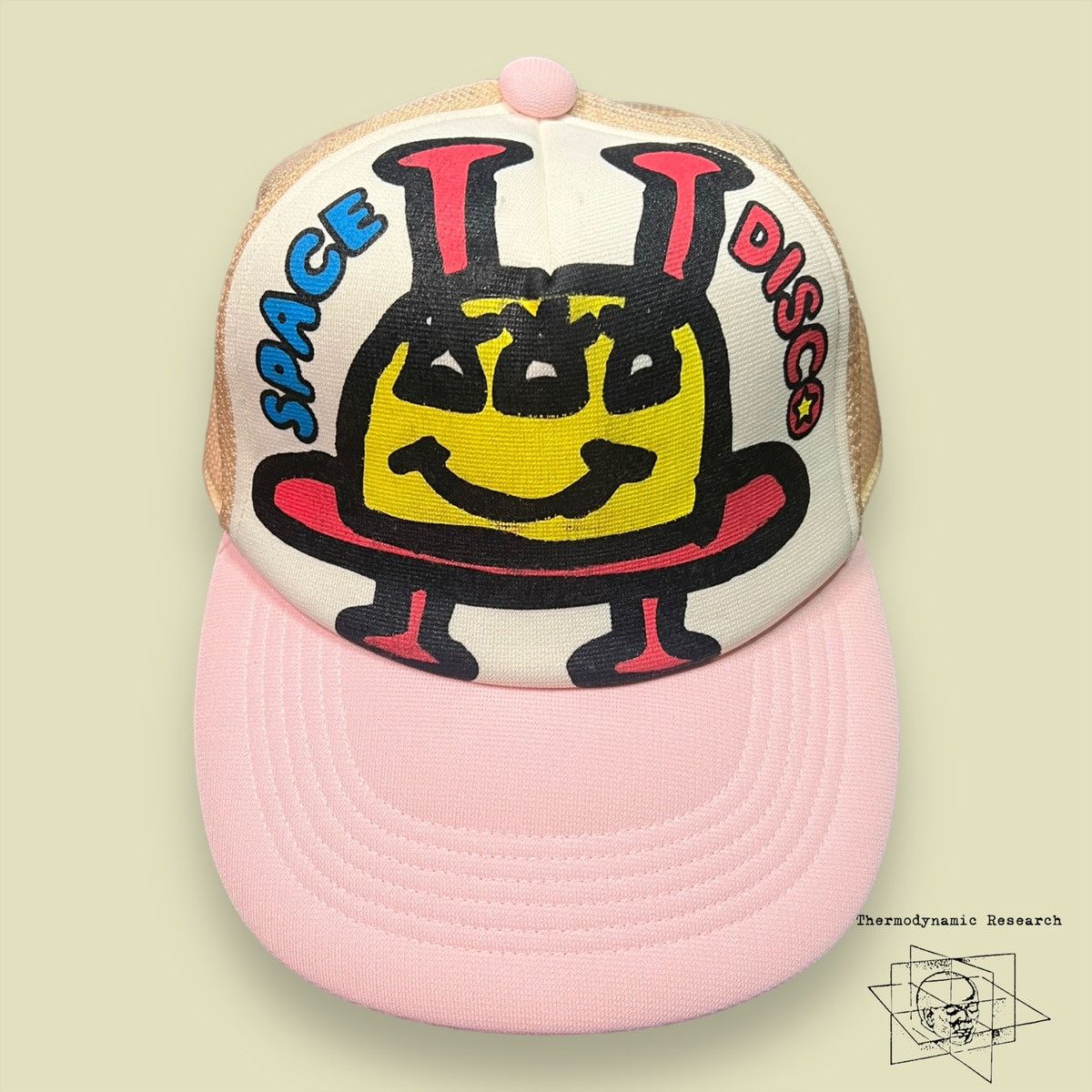 image of Hysteric Glamour Space Disco Trucker Hat - Y2K in Pink, Men's