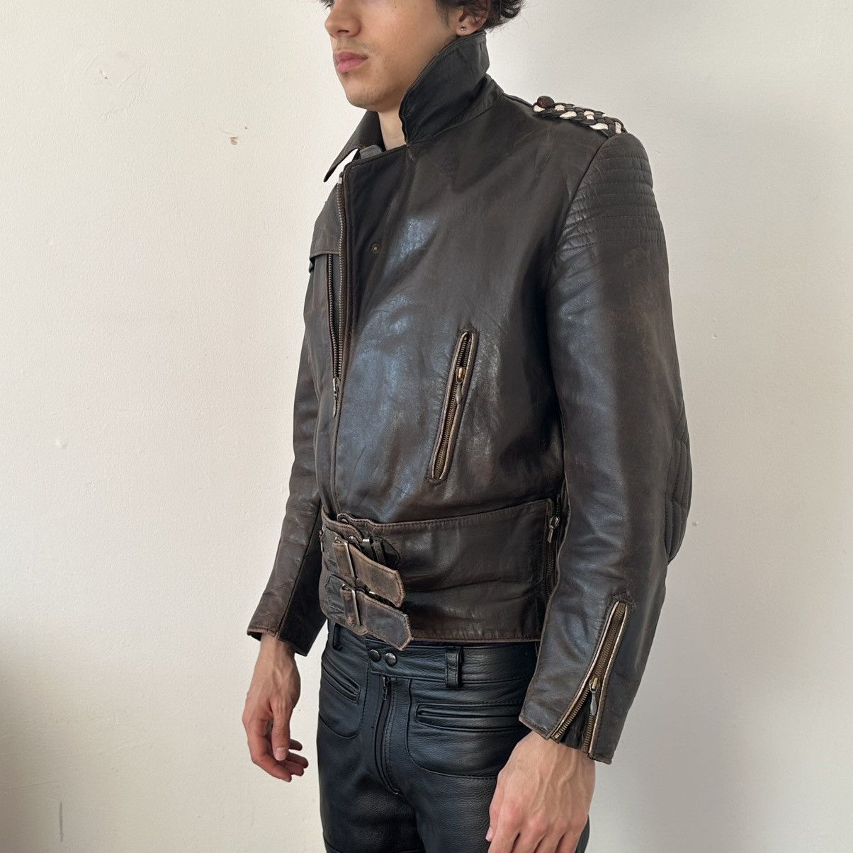 Other 1940s German Leather Biker Jacket ONE-OF-ONE Size US S / EU 44-46 / 1 - 4 Thumbnail