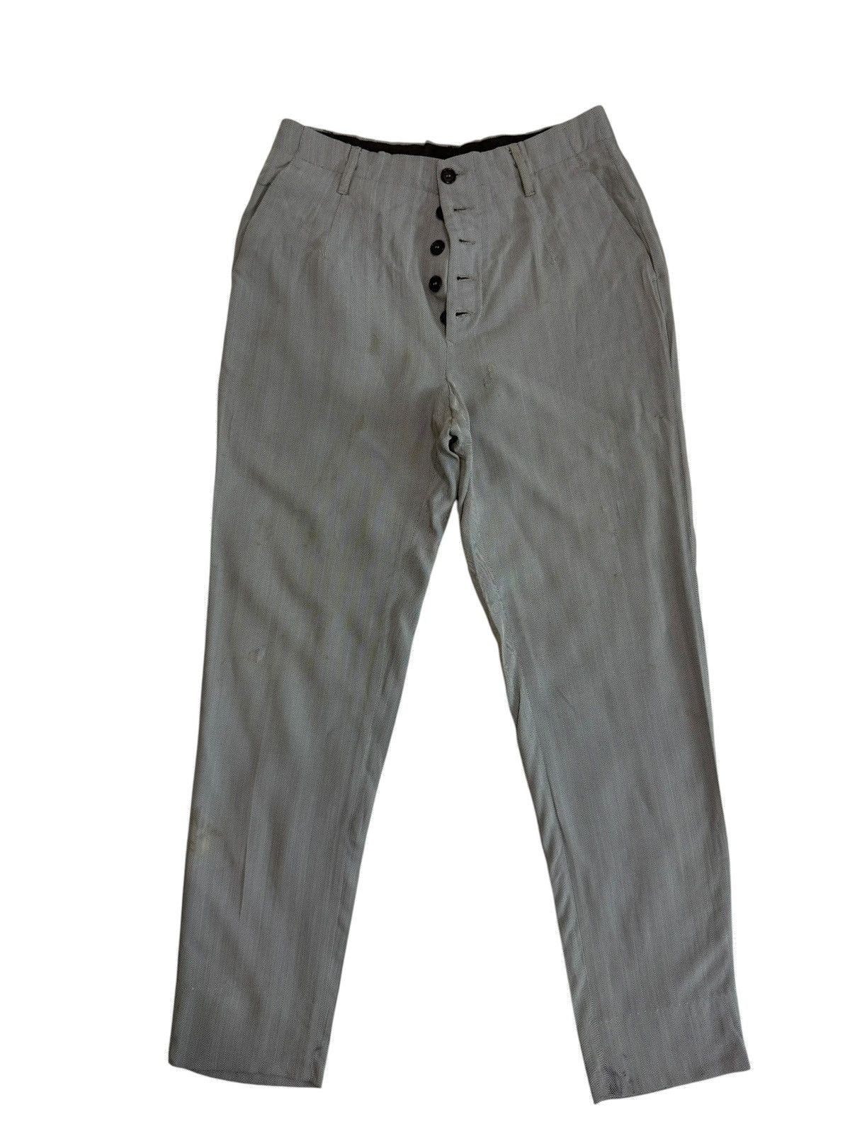 Dirk Bikkembergs Dirk Bikkembergs Herringbone Rayon Casual Pants Italy Made Size US 32 / EU 48 - 1 Thumbnail