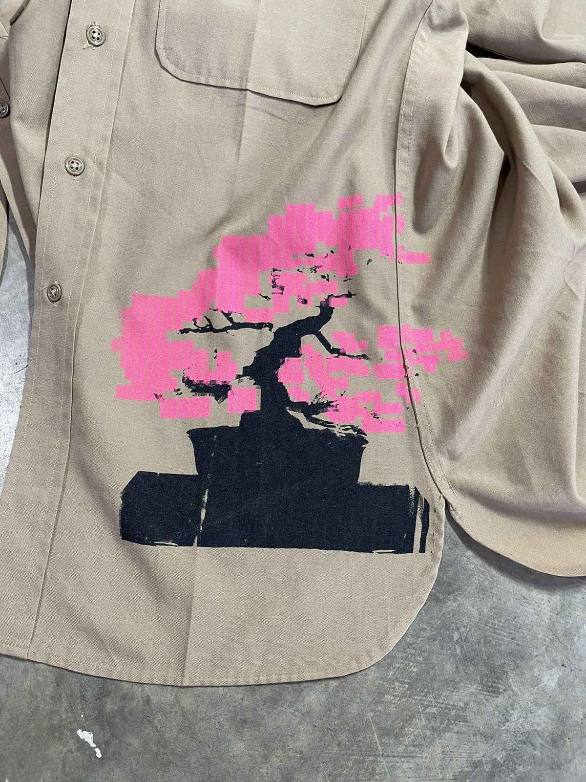 Handmade Sakura Screen Printed Shirt Size US L / EU 52-54 / 3 - 7 Thumbnail
