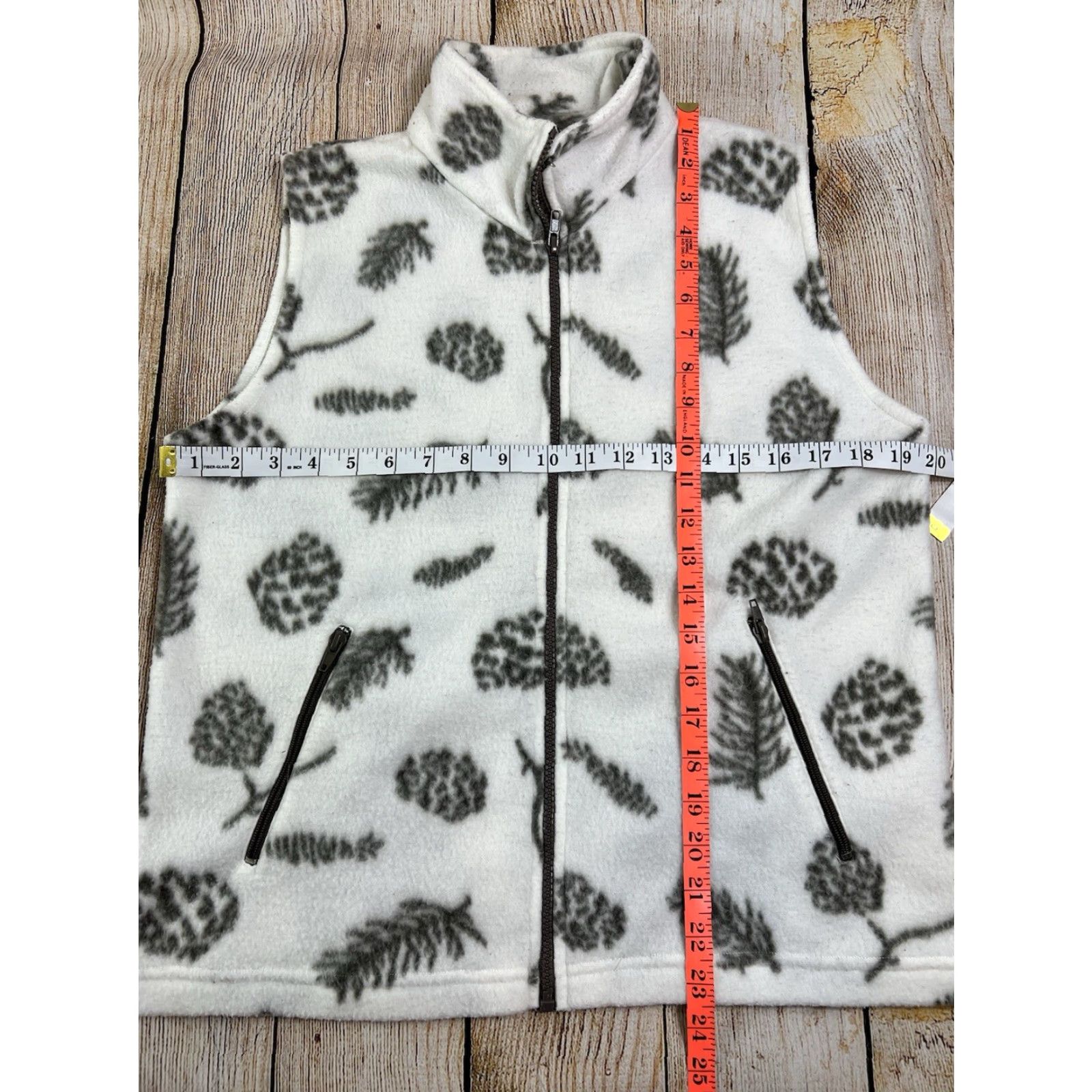 Vintage VINTAGE Southern Expression Vest Women White Fleece Pine Cone Size S Distinctive Good Condition Size S / US 4 / IT 40 - 2 Thumbnail
