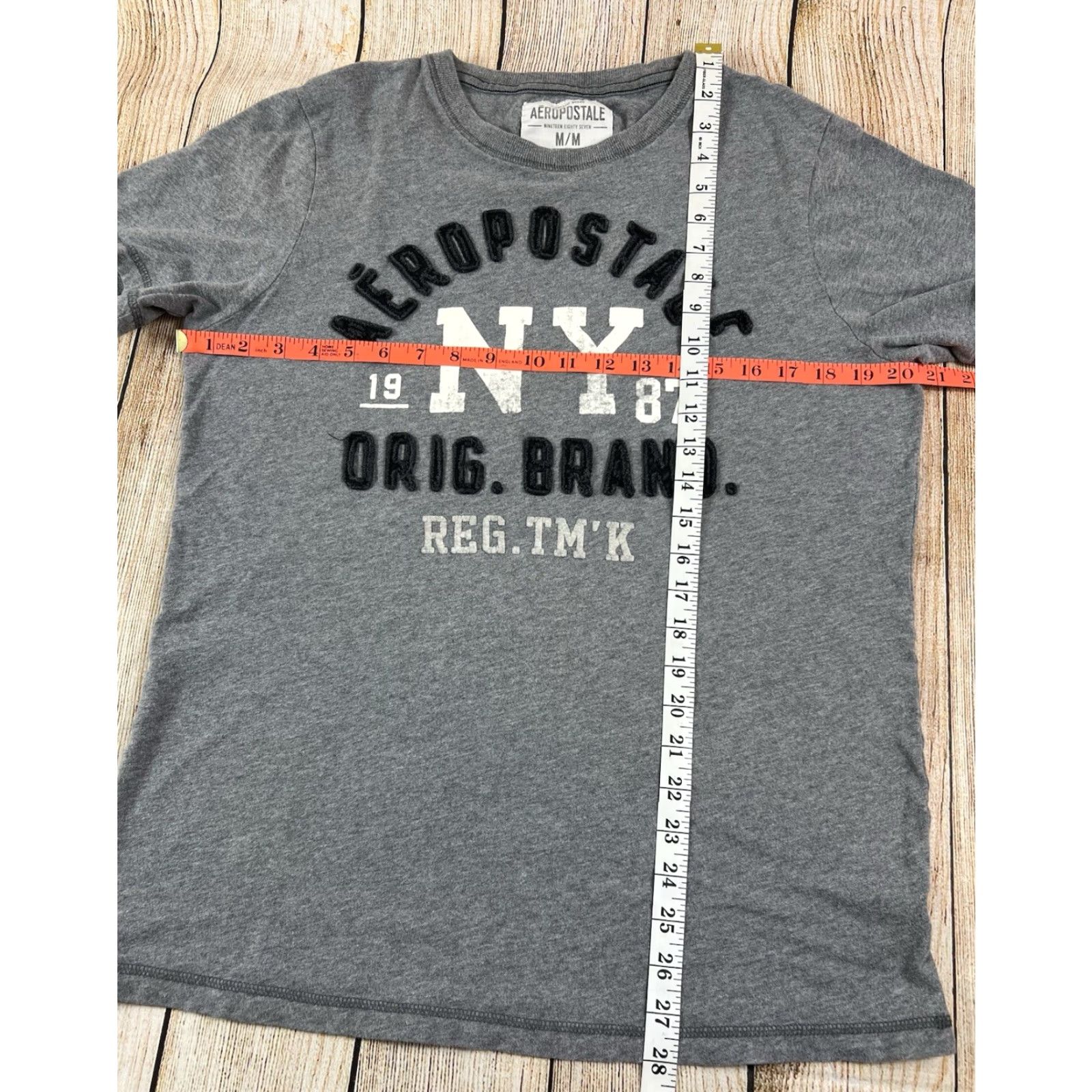 Aeropostale VINTAGE Aeropostale Shirt Men Medium Gray Embroidered USA ClassicT Shirt Size US M / EU 48-50 / 2 - 3 Thumbnail