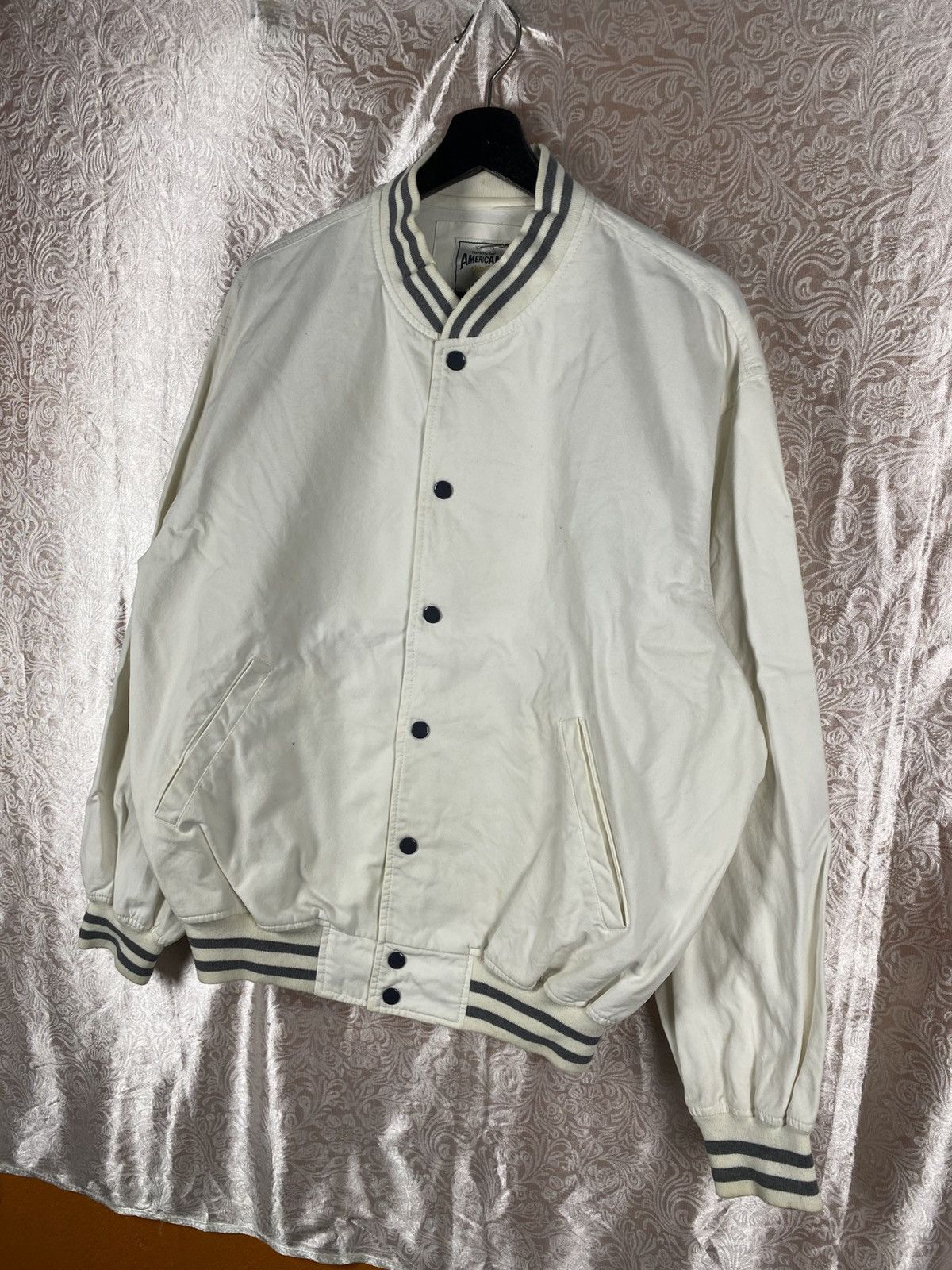 Vintage Vintage Varsity “SCENE” Embroidery Snap Button Retro Bomber Size US L / EU 52-54 / 3 - 4 Thumbnail