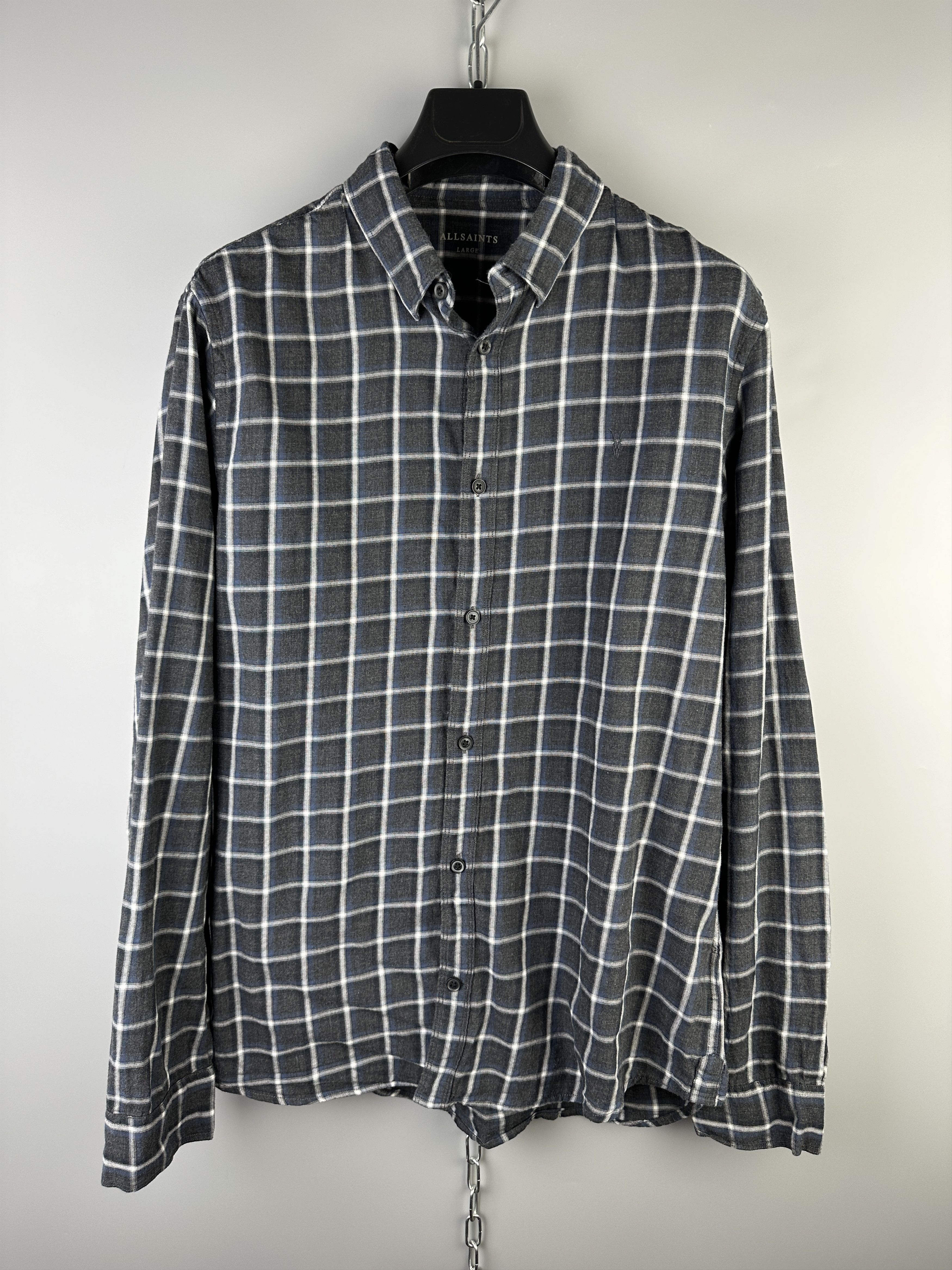 Allsaints Allsaints Check Long Sleeve Button Casual Shirt Size US L / EU 52-54 / 3 - 1 Thumbnail