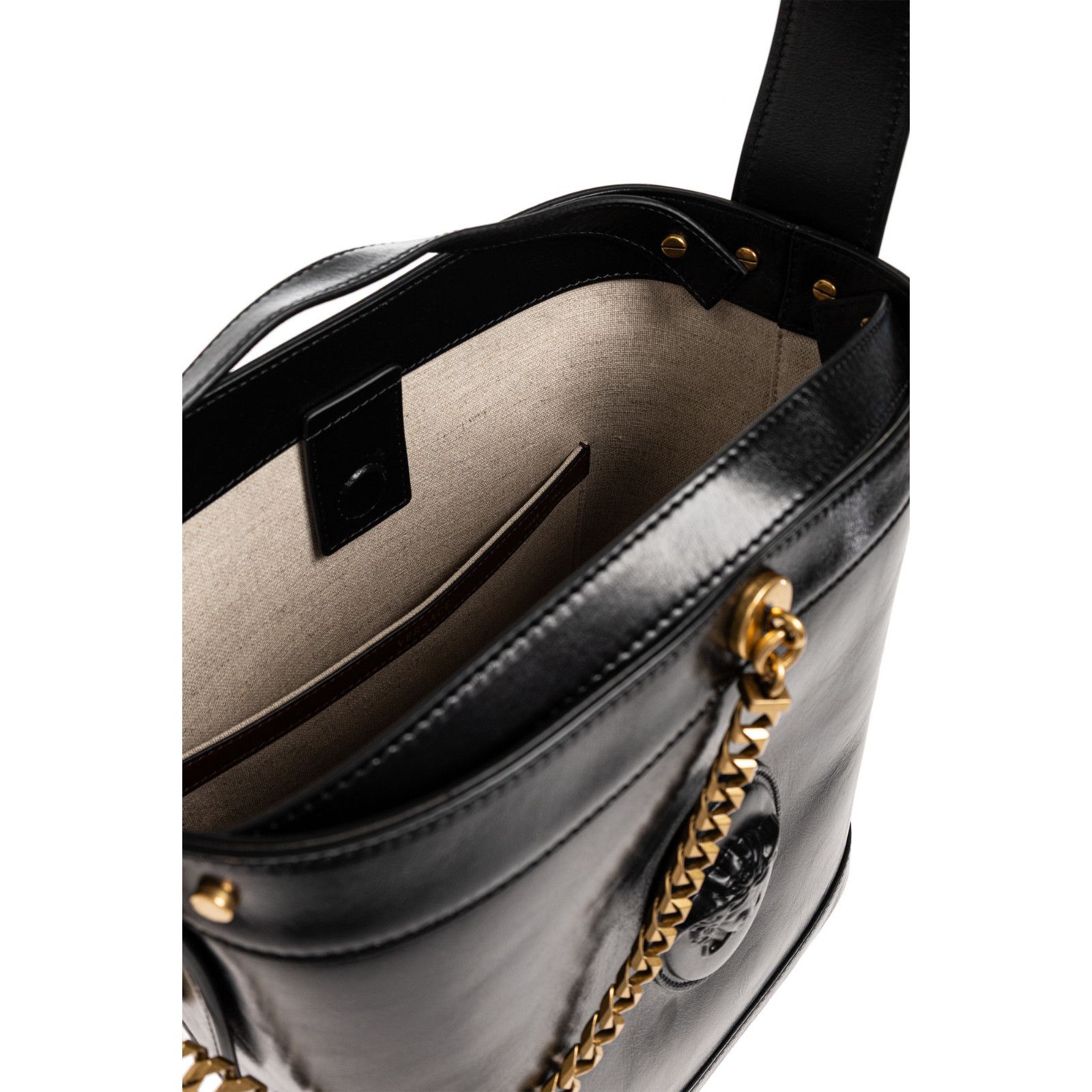 Versace VERSACE Pivot Small Black Bucket Bag New & Authentic Size ONE SIZE - 4 Thumbnail