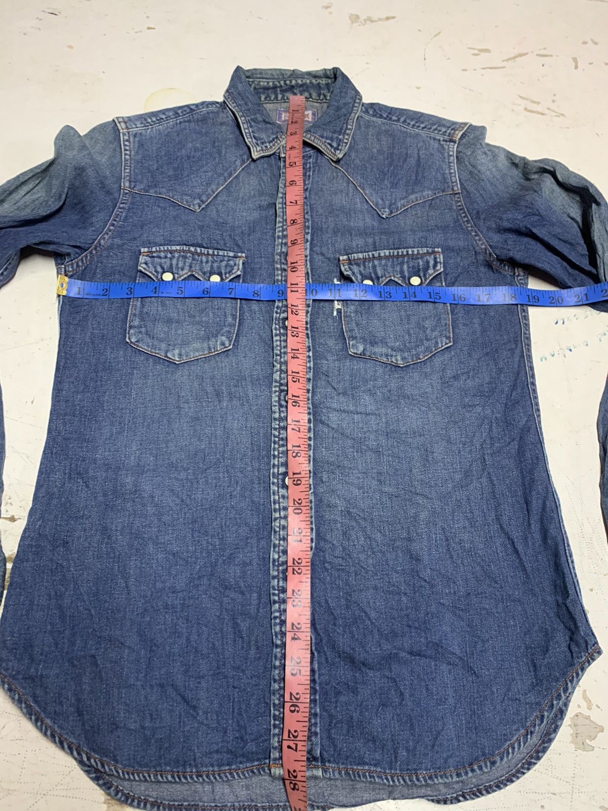 Blue Blue Japan Blue blue denim western shirt Size US S / EU 44-46 / 1 - 15 Thumbnail