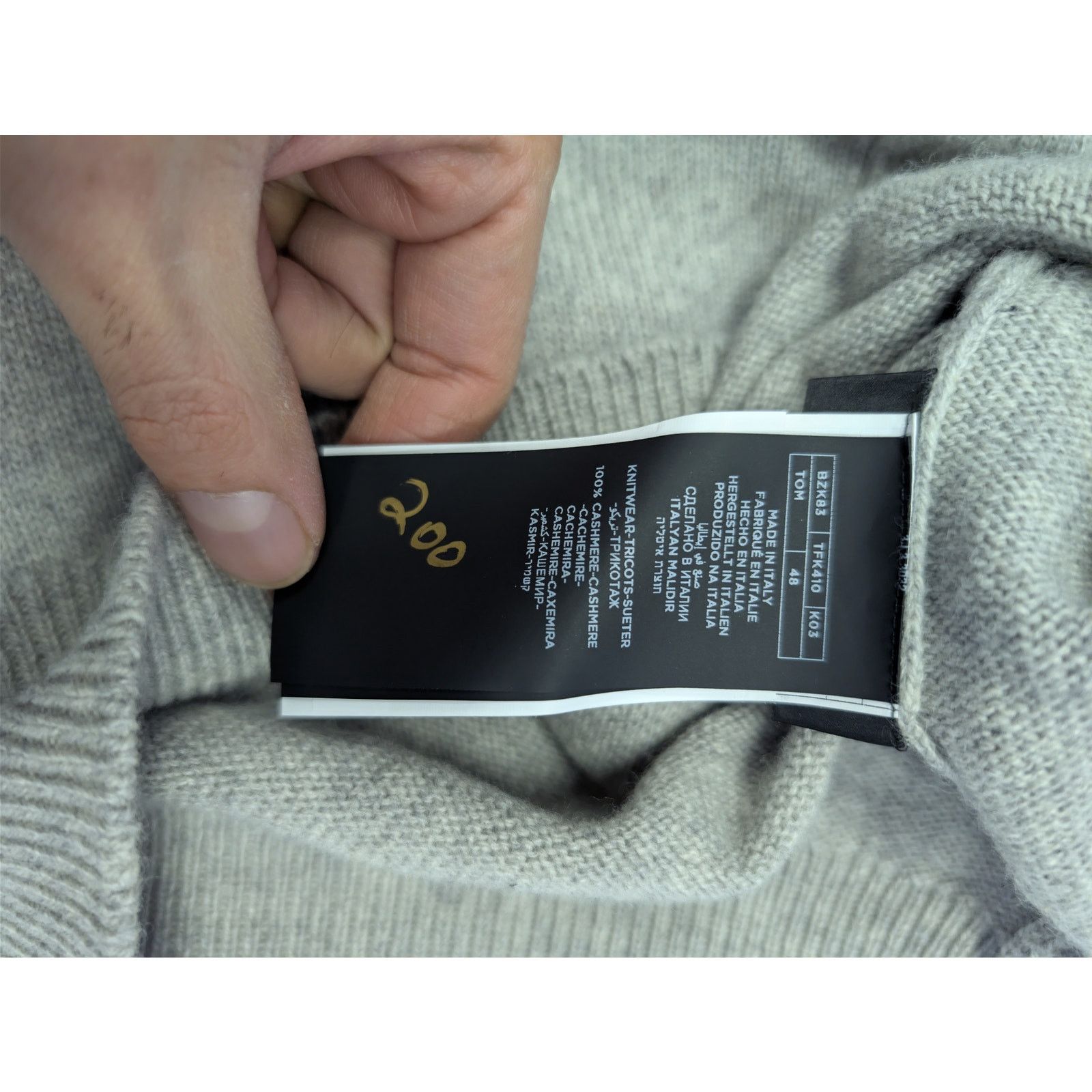 Tom Ford o1rshd1 CC20 cashmere crew-neck sweater in Grey Size US M / EU 48-50 / 2 - 19 Thumbnail