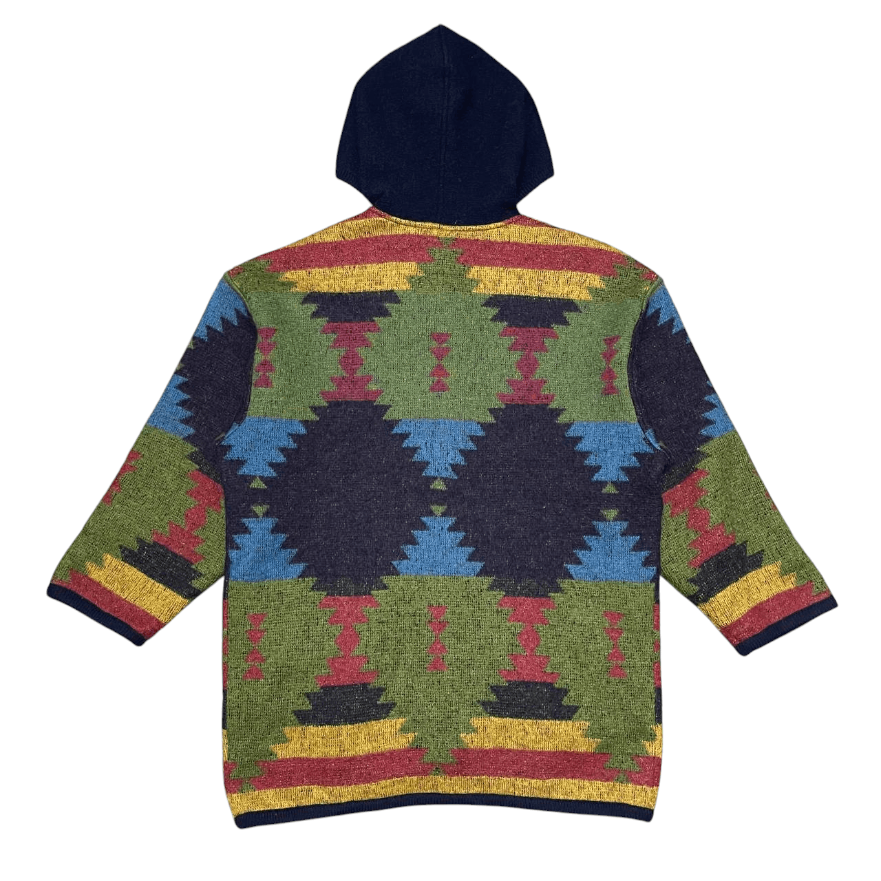 Japanese Brand Vintage Japanese Navajo Wool Hooded Coat Size US M / EU 48-50 / 2 - 10 Thumbnail