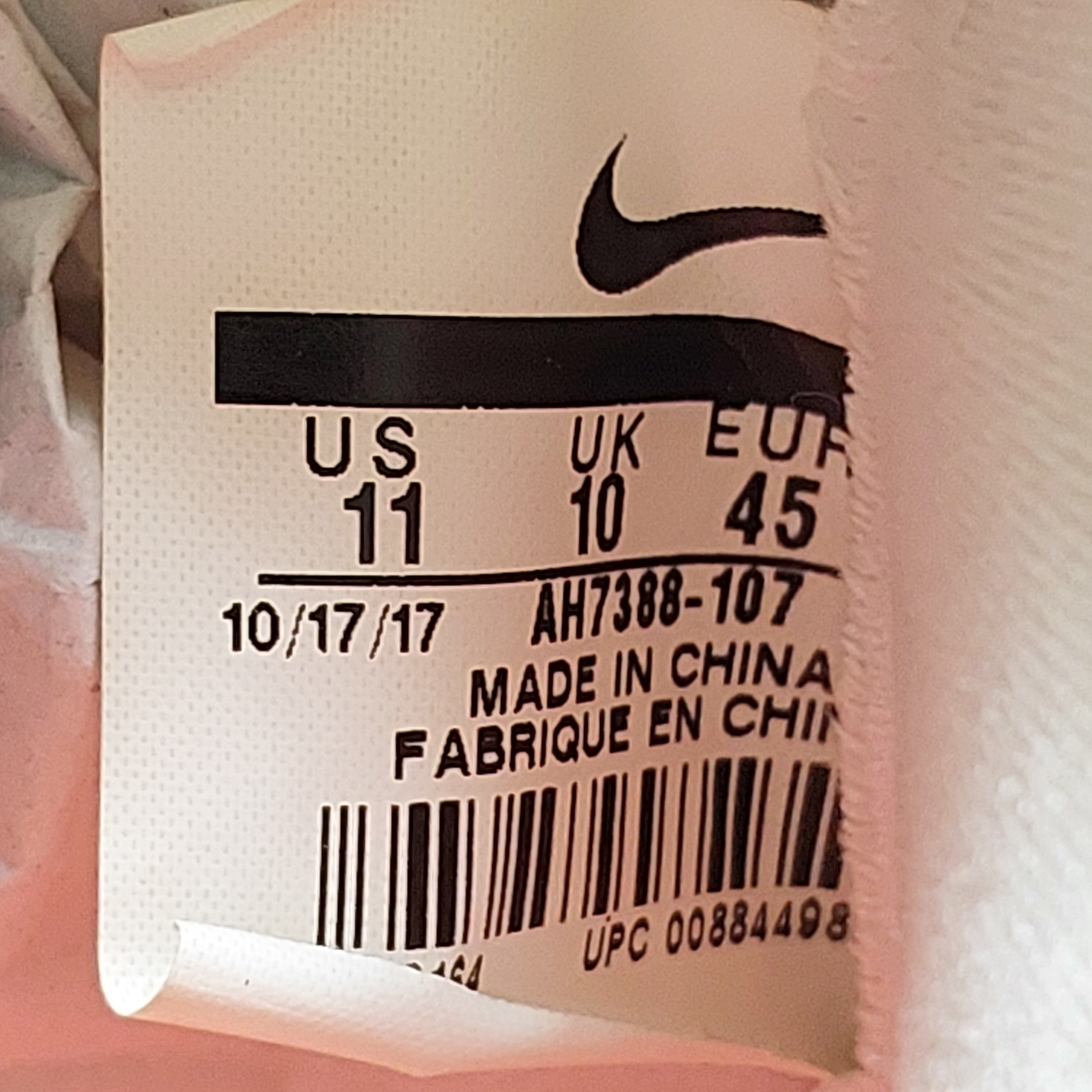 Nike MercurialX Vapor 12 Pro TF AH7388-107 US11 UK10 29CM Size US 11 / EU 44 - 13 Thumbnail