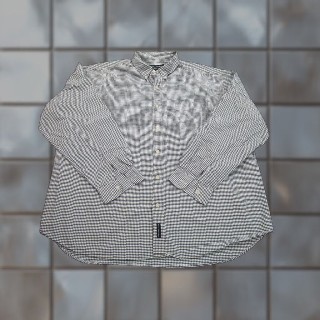 Abercrombie & Fitch VINTAGE Abercrombie & Fitch Shirt Mens XL Blue Green Oversized y2k 2000s Button-Up Collared Long Sleeve Check Cotton Size US XL / EU 56 / 4 - 1 Thumbnail