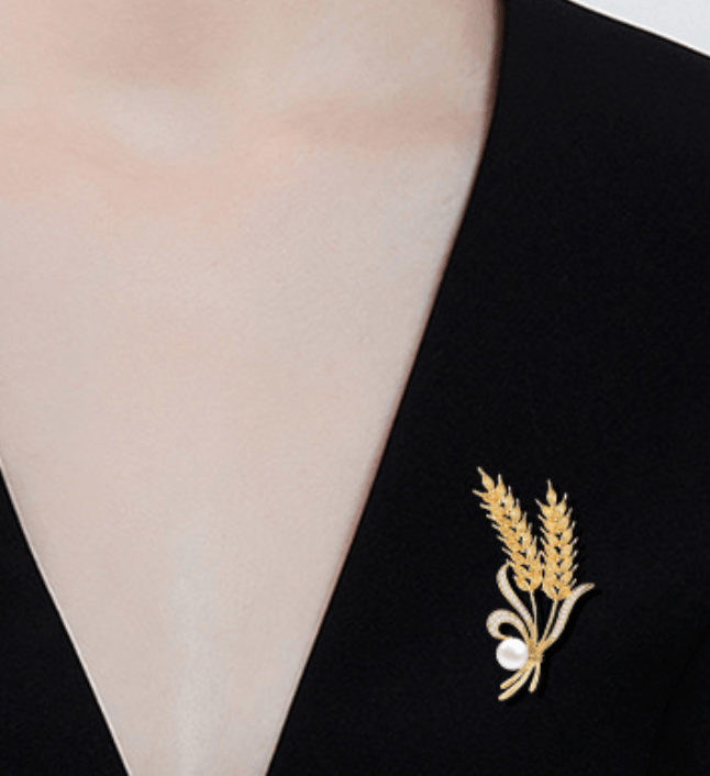 Japanese Brand Elegante Wheat Ear Brooch Size ONE SIZE - 4 Thumbnail