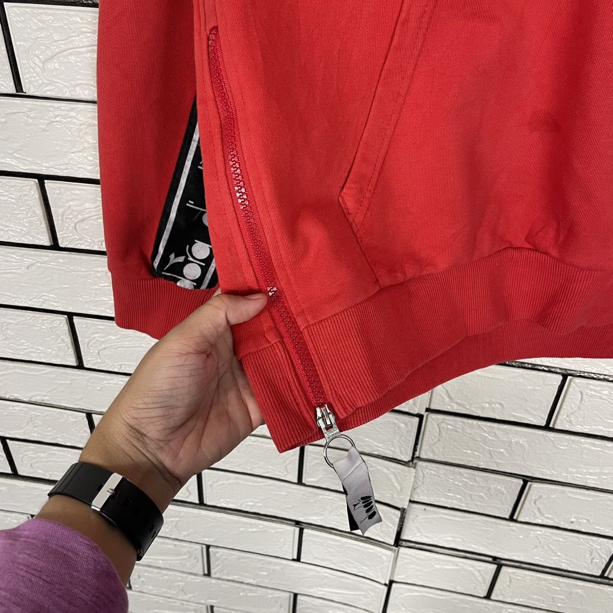 Diadora Diadora Red Pullover Hoodie Size US M / EU 48-50 / 2 - 13 Thumbnail