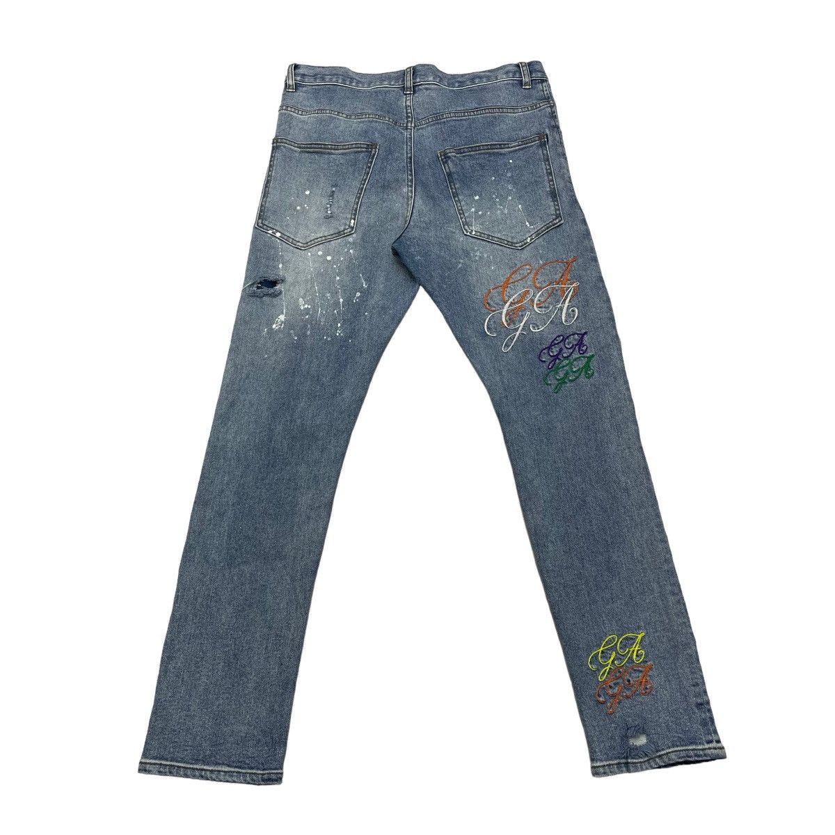 14th Addiction 📣Japanese Brand Jack Rose Distressed Denim Slim Fit Size US 32 / EU 48 - 3 Thumbnail