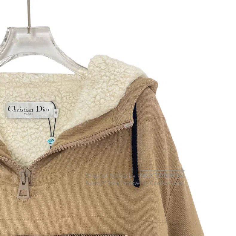 Dior Dior Brown logo letter cotton hooded half-zipper long-slee Size XS / US 0-2 / IT 36-38 - 3 Thumbnail