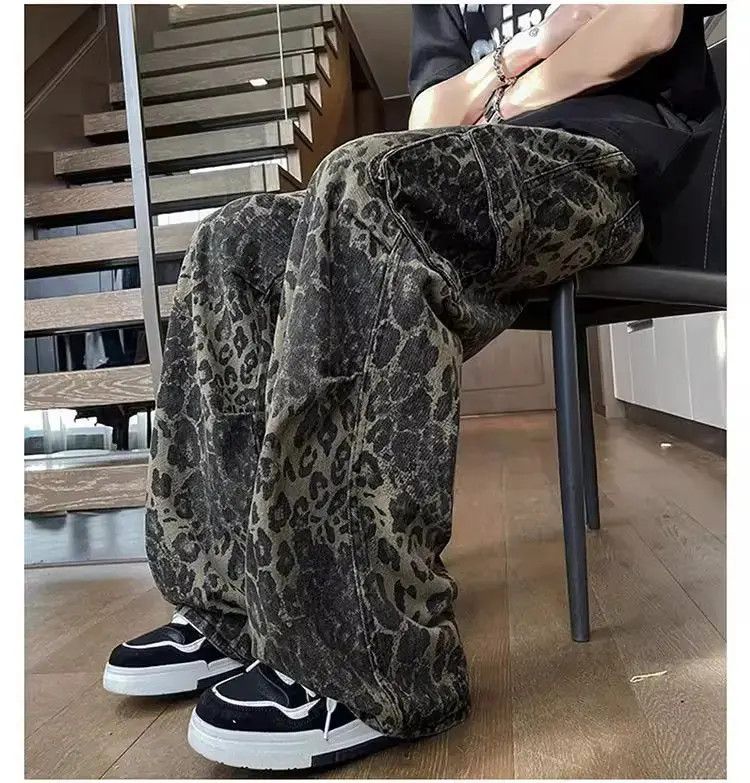 Japanese Brand Retro casual hip-hop leopard print jeans Size US 32 / EU 48 - 4 Thumbnail