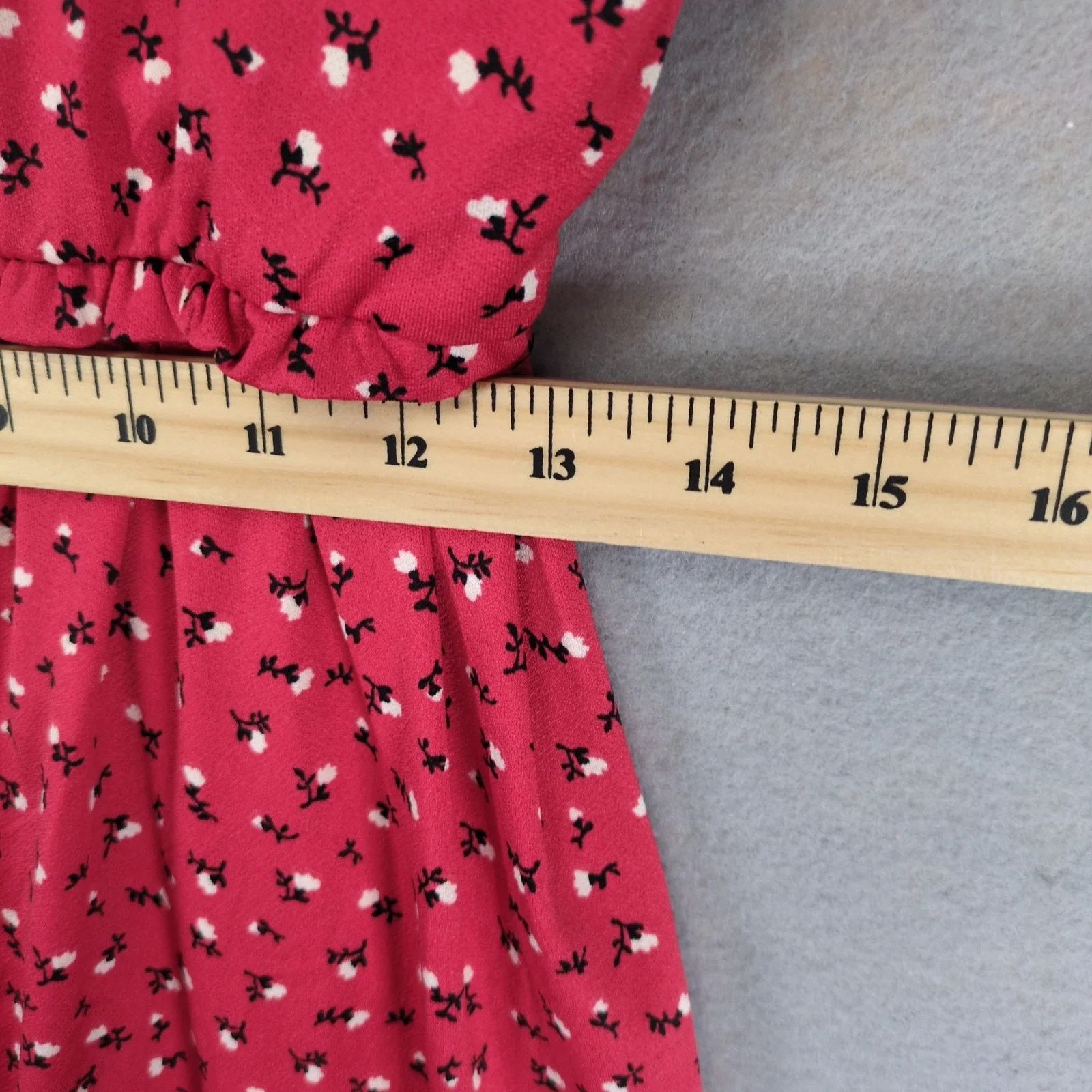 Other Lily Rose Red White Floral Y2K Babydoll Mini Dress Sz L Size L / US 10 / IT 46 - 6 Thumbnail