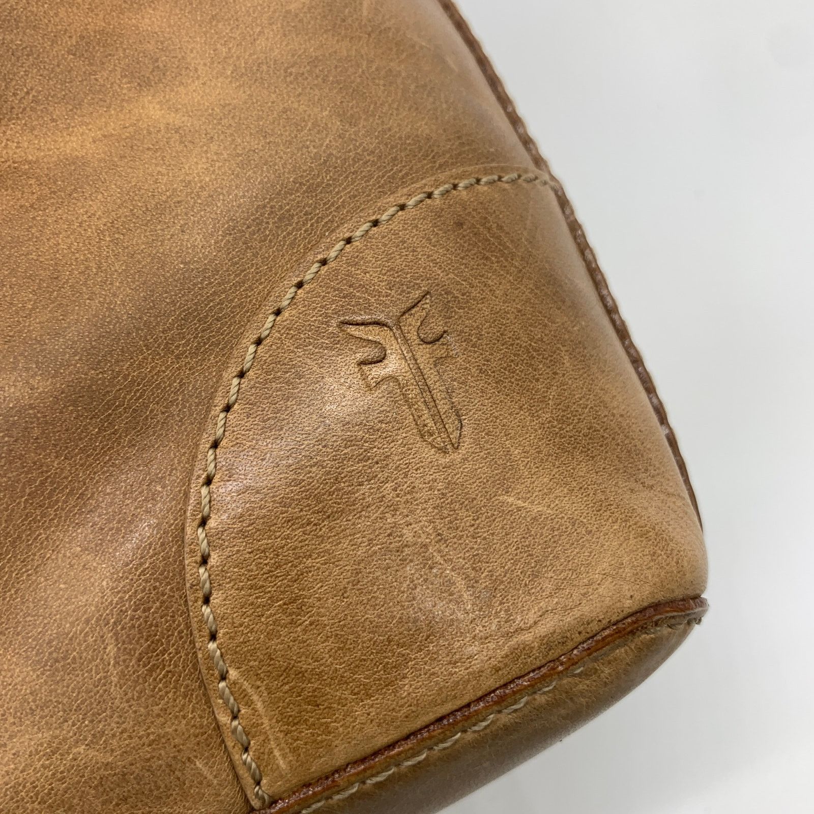 Frye Frye Leather Handbags Melissa Drawstring Hobo Bag Brown Size ONE SIZE - 10 Thumbnail