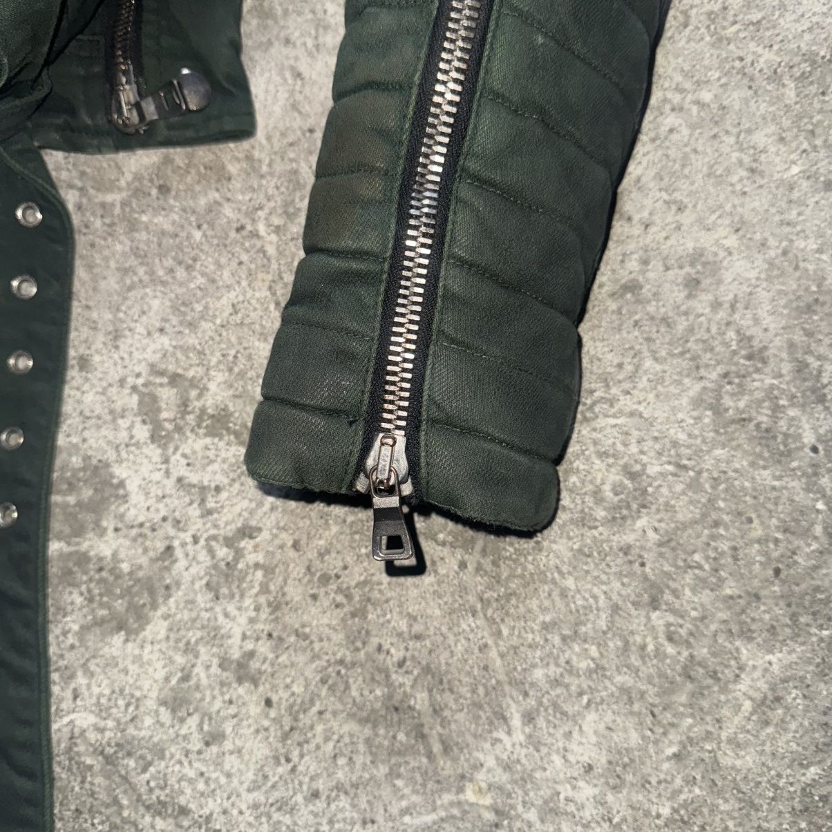Balmain Balmain Waxed Green Biker Jacket Small Size US S / EU 44-46 / 1 - 6 Thumbnail