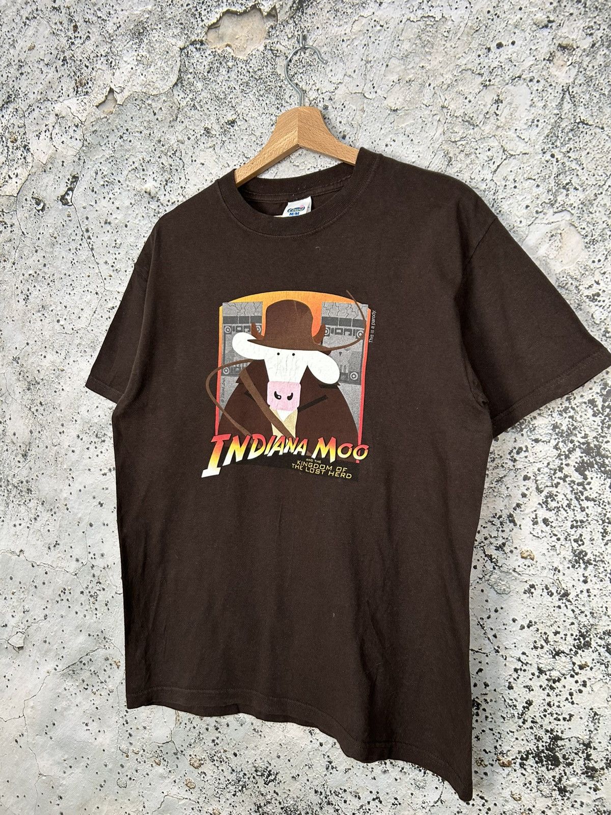 Vintage Indiana Moo Movie Parody Graphic Tee 90s Vintage Baggy Size US M / EU 48-50 / 2 - 2 Thumbnail