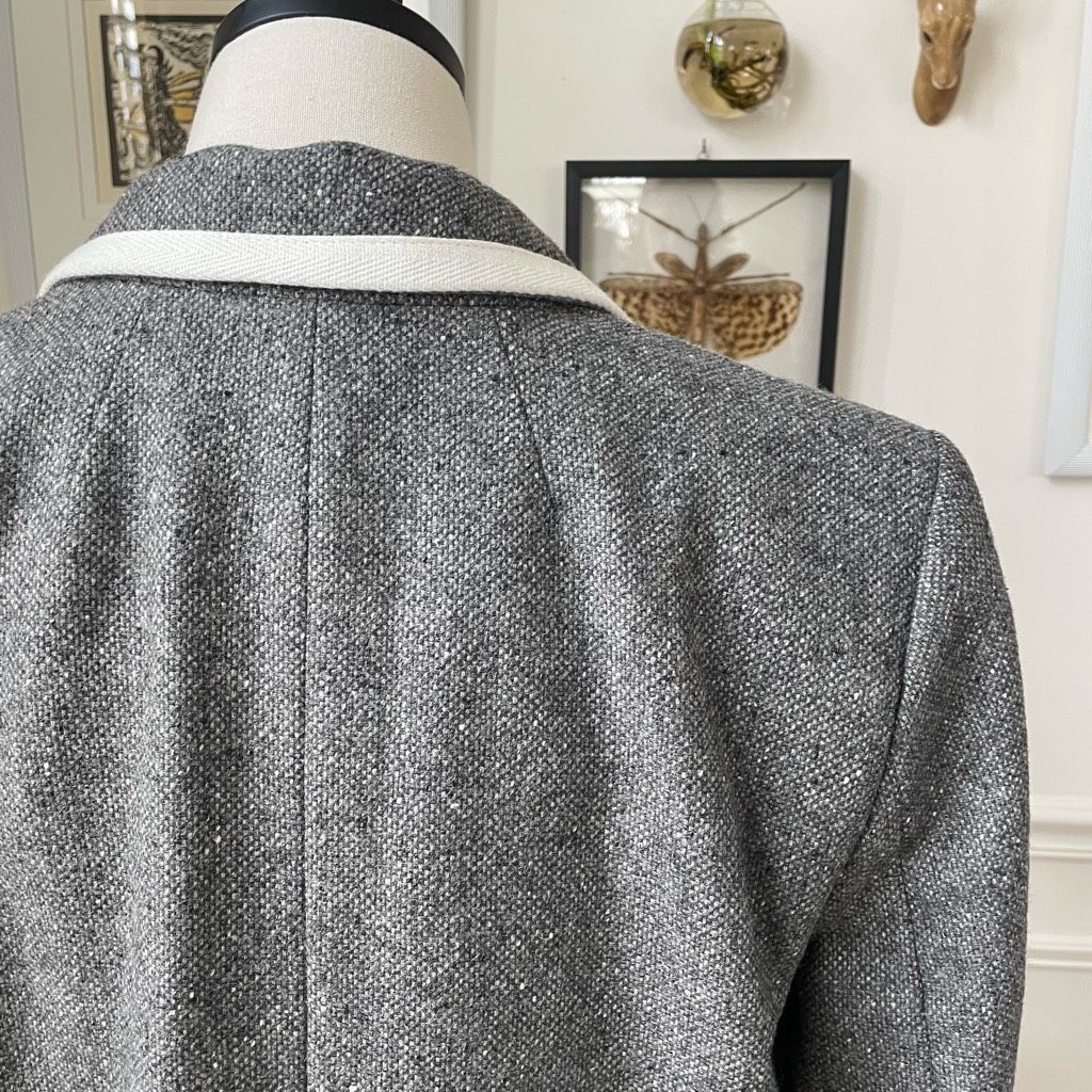Banana Republic Banana Republic Wool H*cking Jacket Grey Tweed Blazer $170 12 Size XL / US 12-14 / IT 48-50 - 9 Thumbnail
