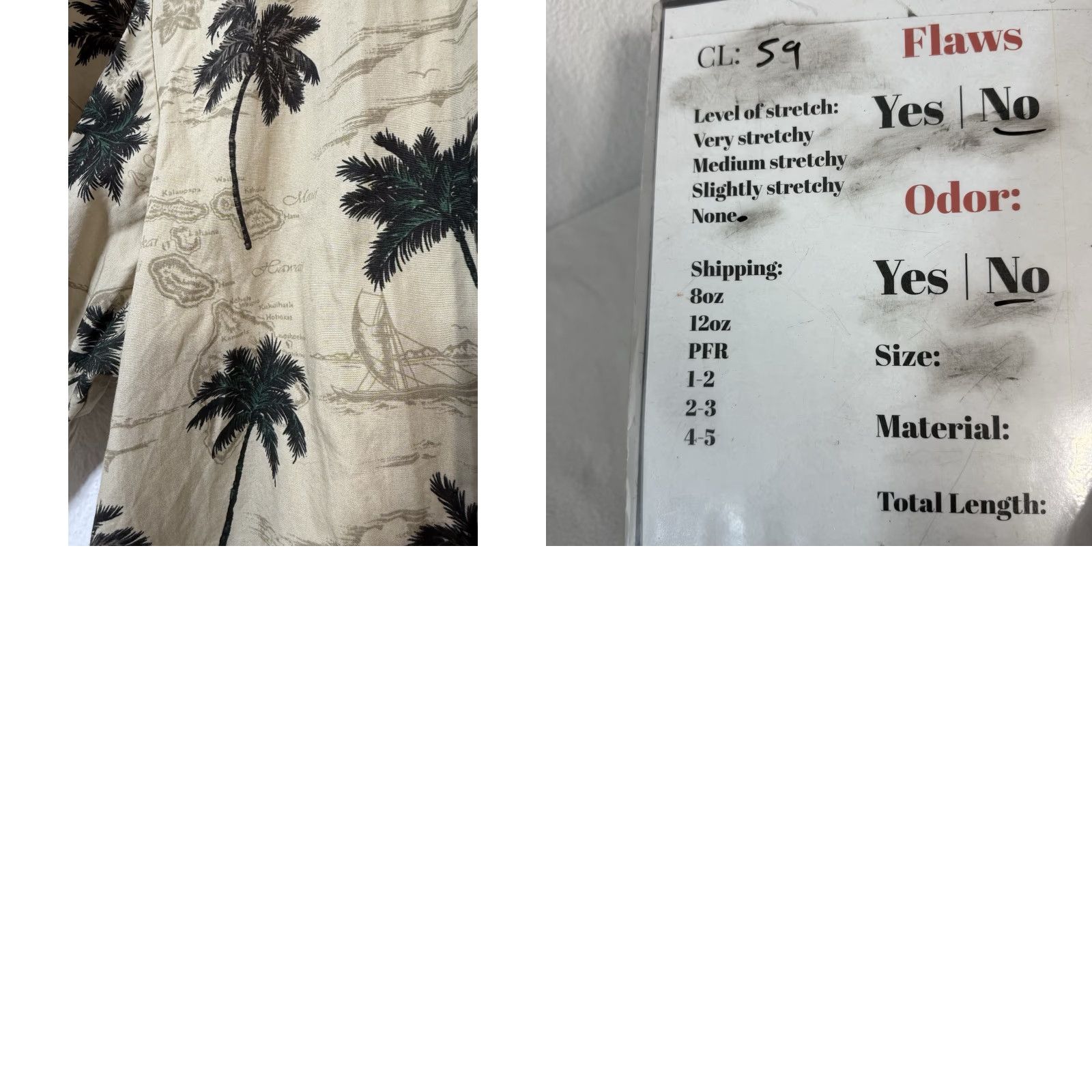 Vintage Hawaii Brand Mens Hawaiian Aloha Shirt Sz L Beige Maps Palm Trees Button Up Size US L / EU 52-54 / 3 - 8 Thumbnail