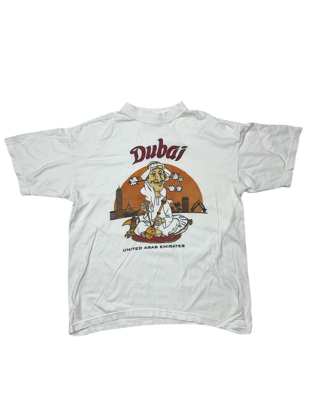 Vintage Vintage 90s Dubai Smoking Hookah UAE T-shirt Humor Size US M / EU 48-50 / 2 - 1 Thumbnail