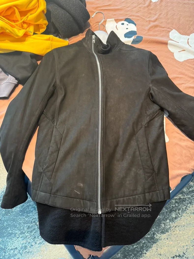 Rick Owens RICK OWENS Mainline Distressed Black Leather Jacket Coat - Size US M / EU 48-50 / 2 - 9 Thumbnail