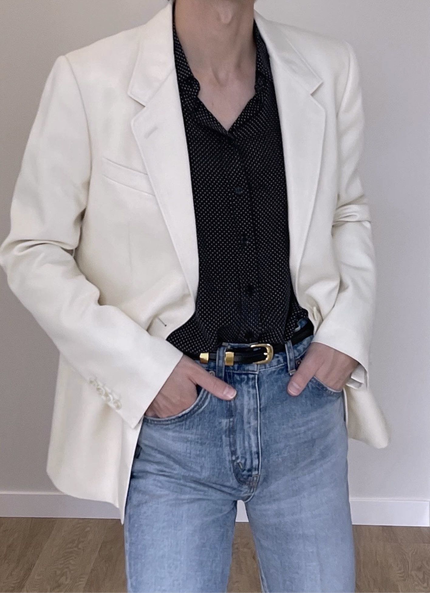 Vintage IVORY GRAIN DE POUDRE LE SMOKING TUXEDO JACKET Size 48R - 12 Thumbnail