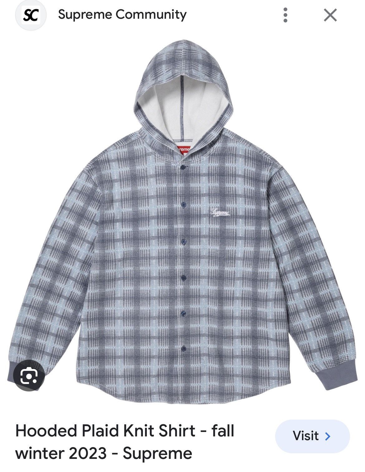 Supreme Supreme knit hooded shirt | Grailed