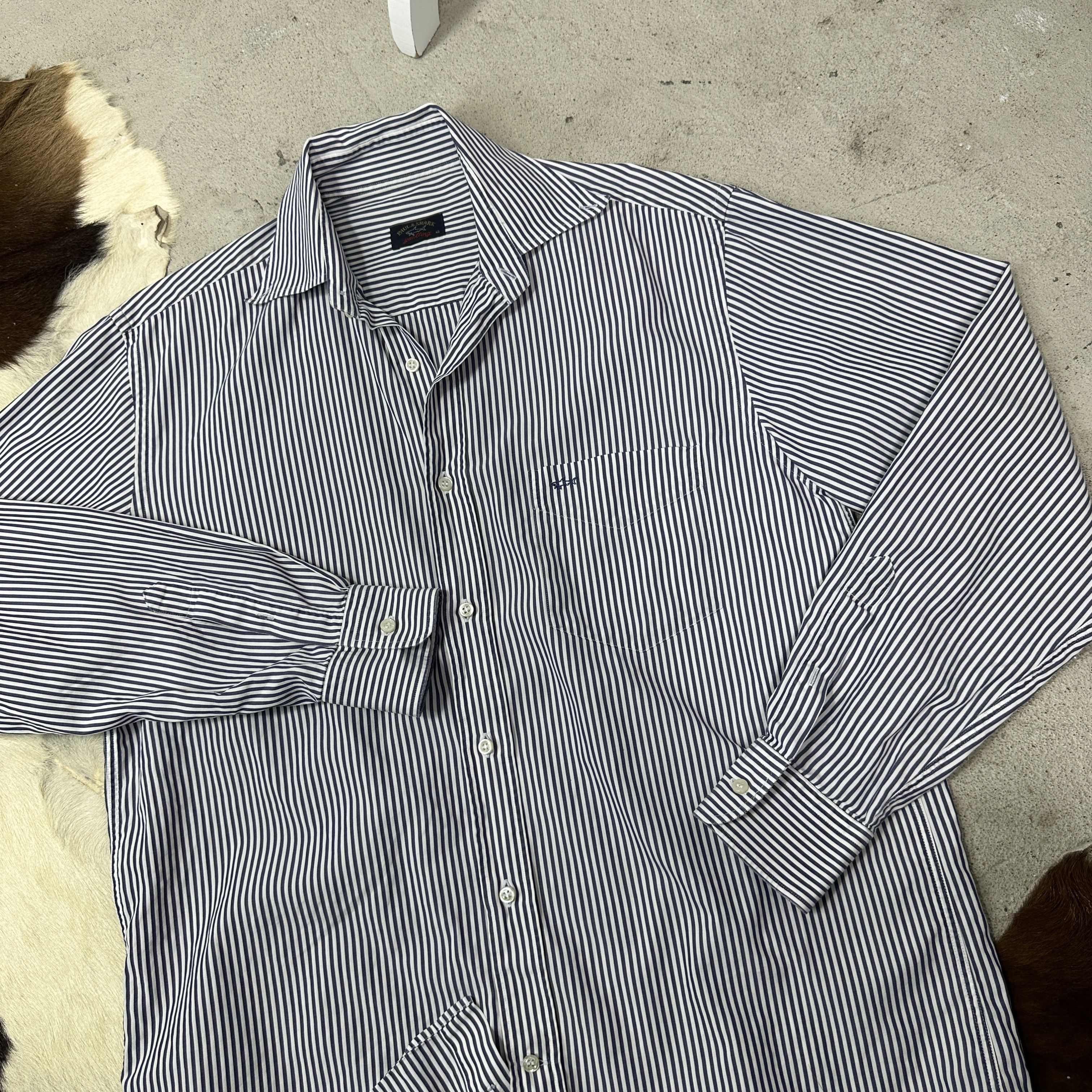 Paul & Shark Vintage Streetwear Elegant Striped Paul & Shark Shirt Y2K Size US M / EU 48-50 / 2 - 6 Thumbnail